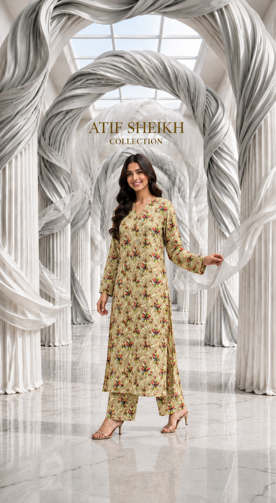 Marina stiched long 2 pc