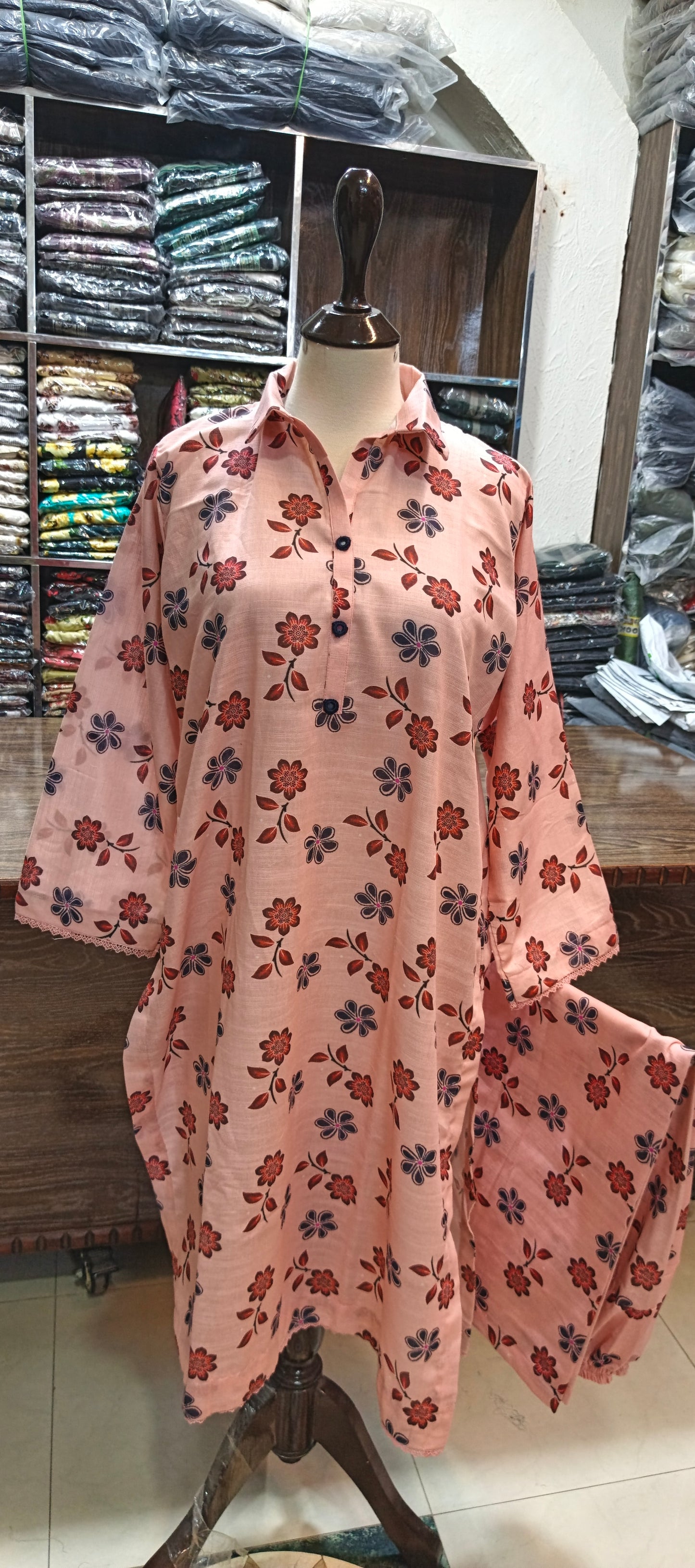 Khaddar stiched shalwar kameez 2 pc