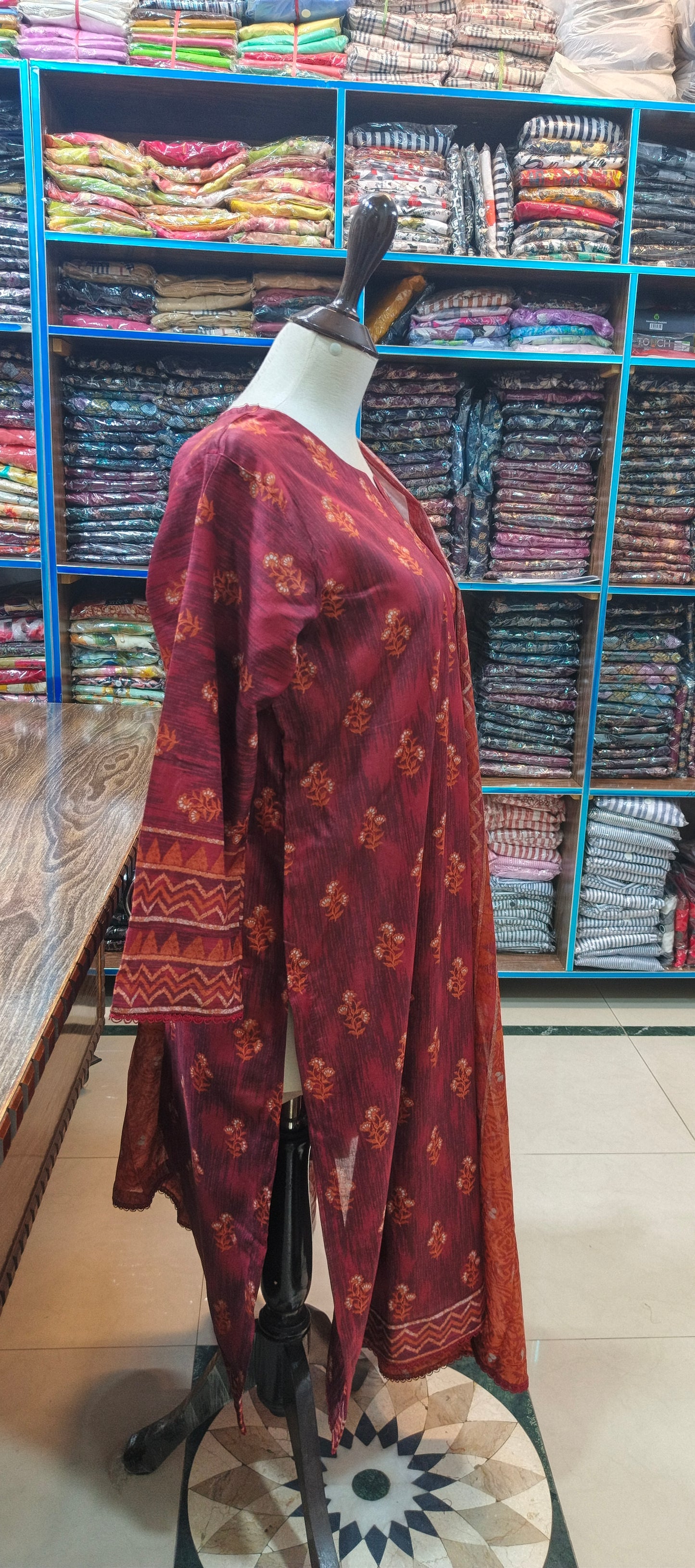 Safina premium lawn stiched shirt trouser 3 pc mrno2