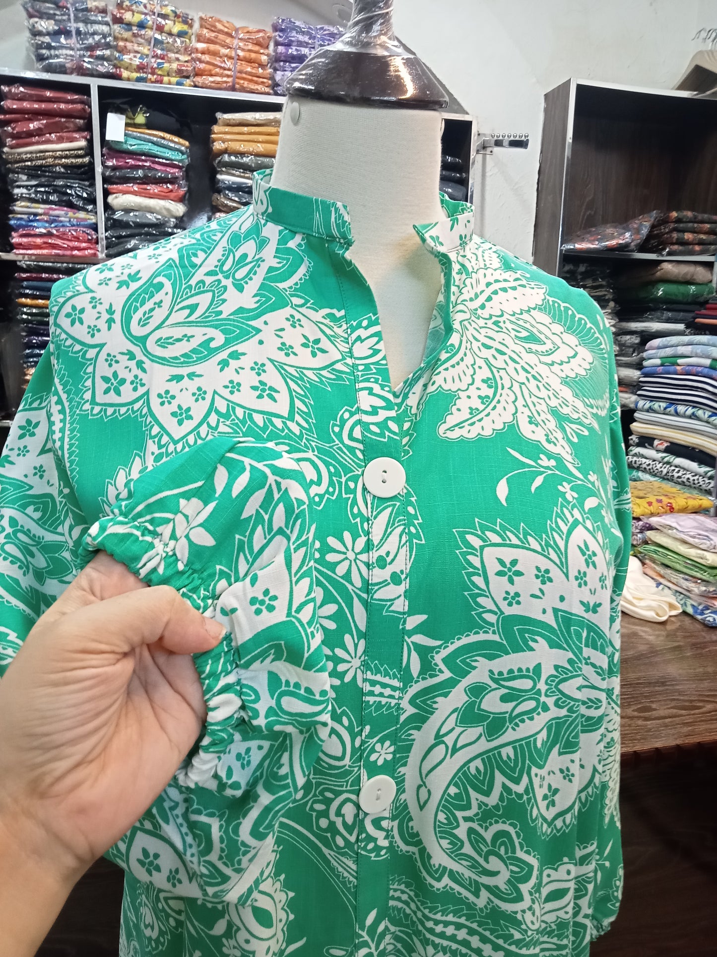 stitched -linen-co-ord-set - AMBREEN CLOTHING