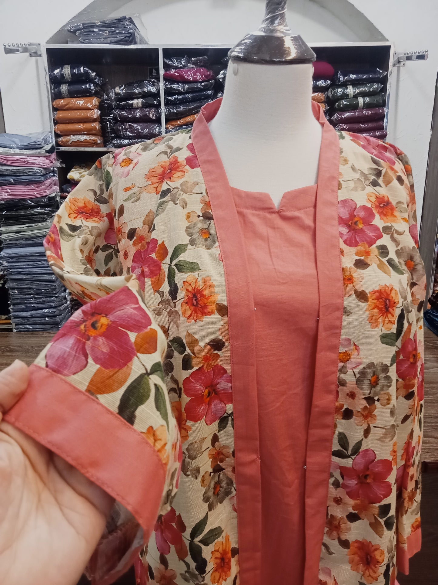 stitched khaddar gown - AMBREEN CLOTHING
