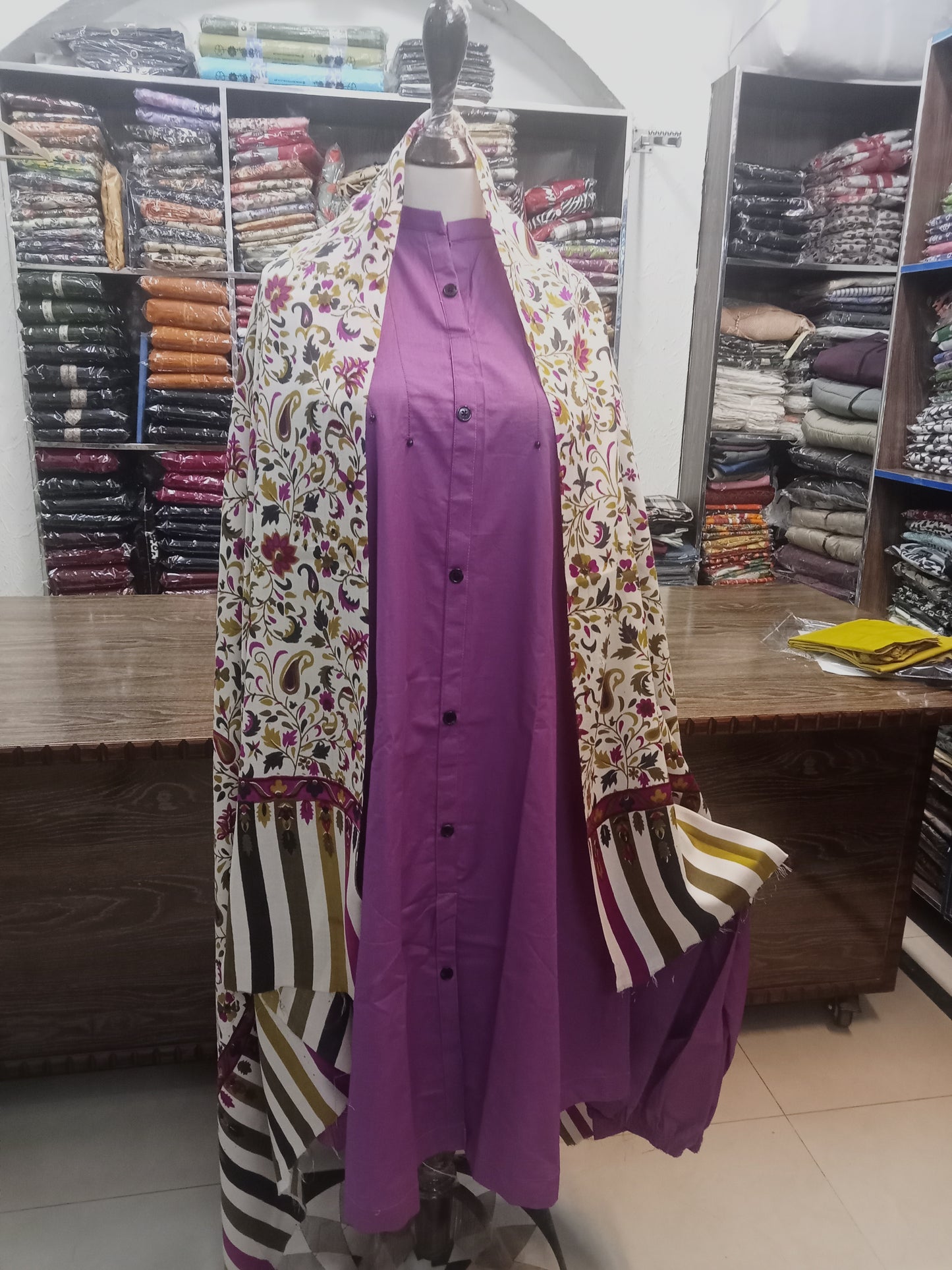 A line stiched khaddar bin saeed