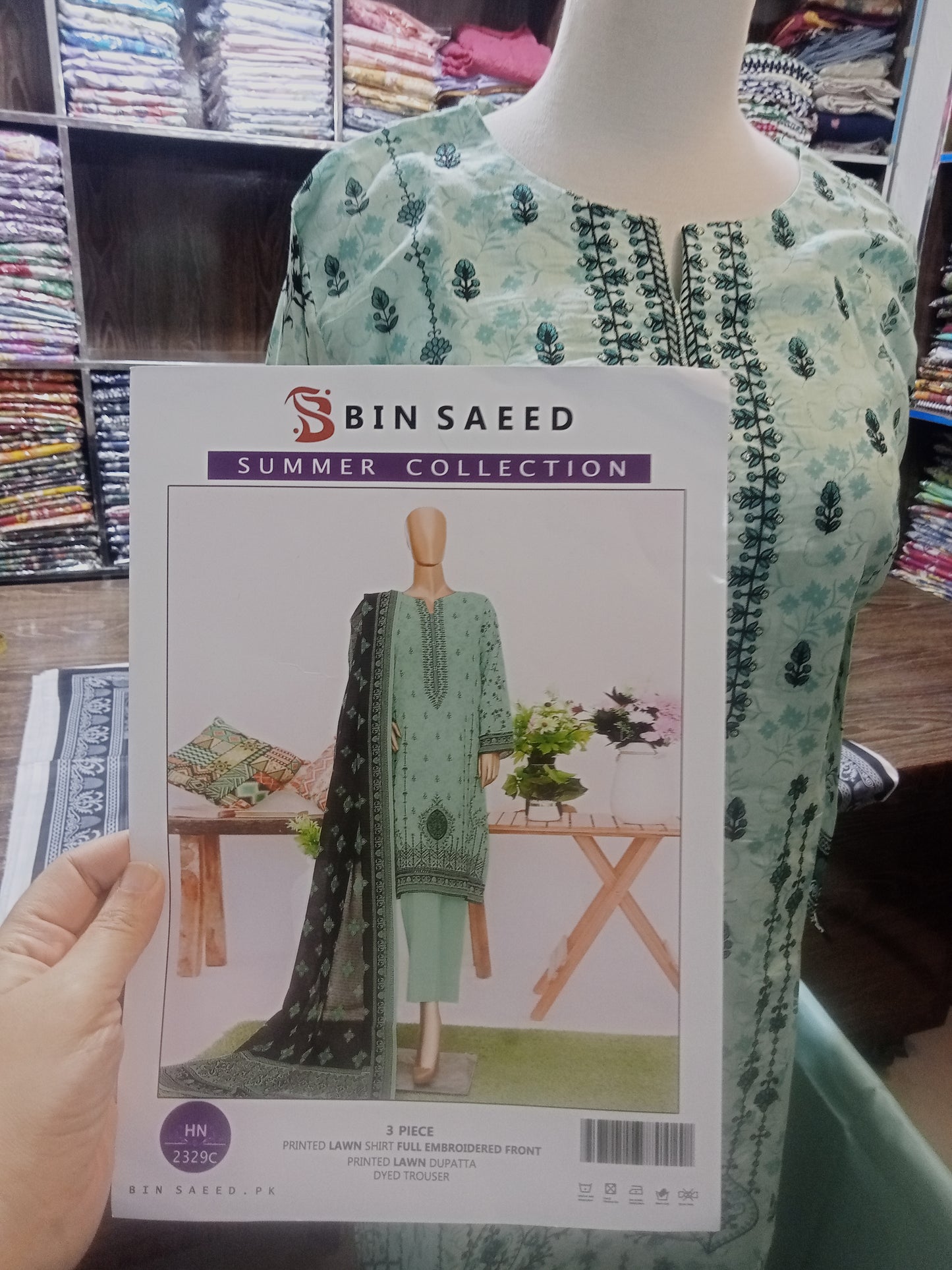 embroidered shirt trousers 3 pc