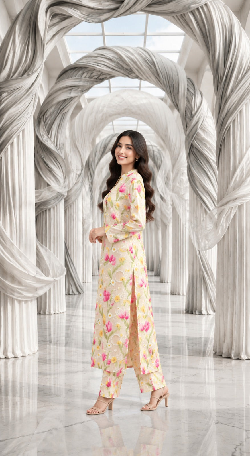 Marina stiched long 2 pc