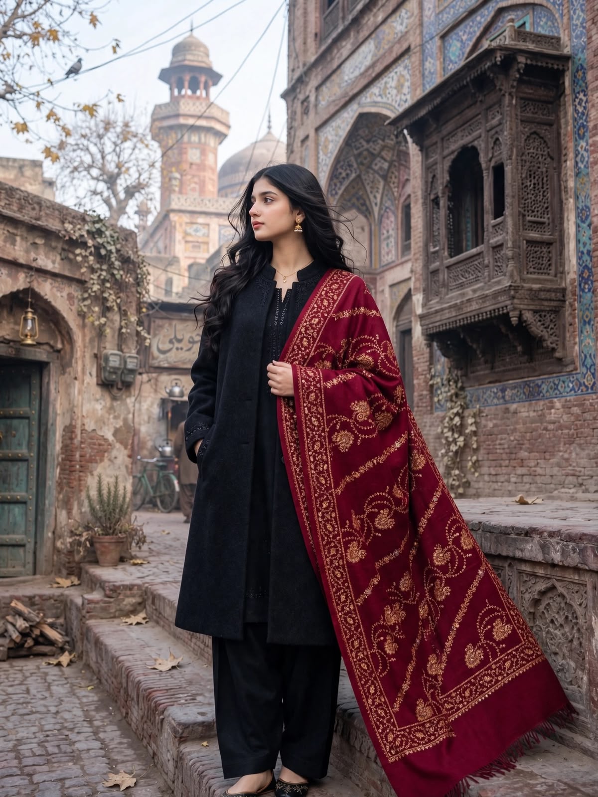 Pashmina woolen embroidered shawl redemb