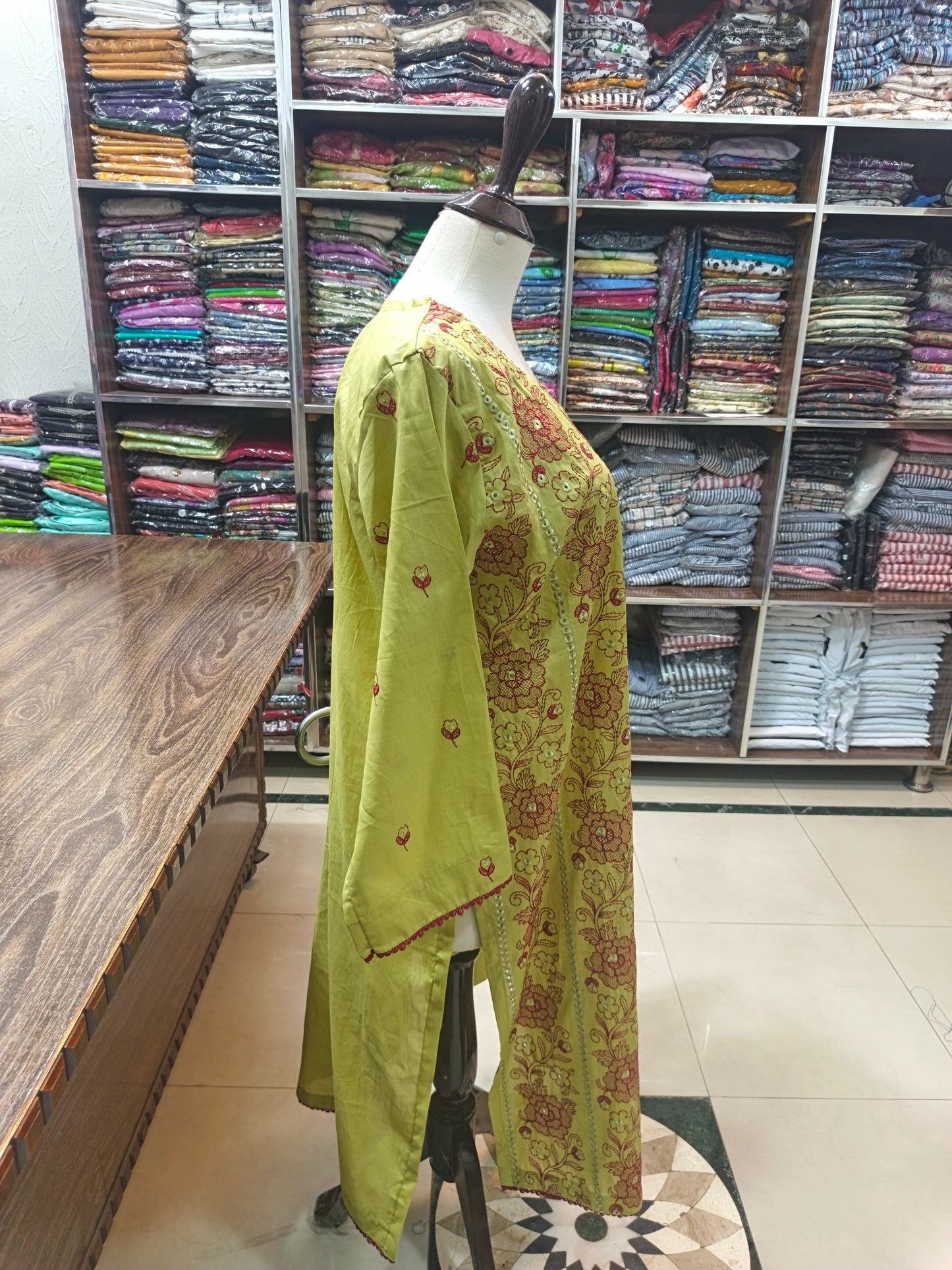 Breeze embroidered lawn stiched long shirt trouser 2pc dhnick