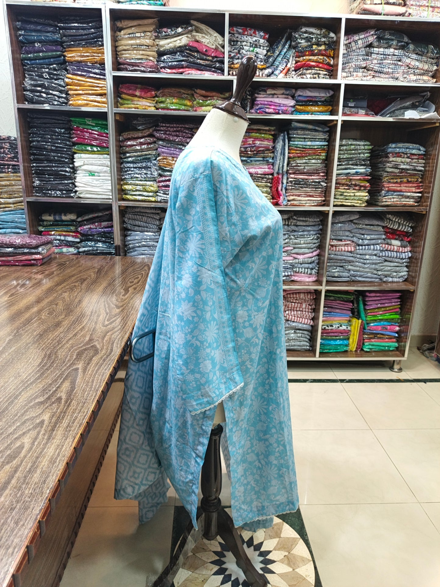 Binsaeed premium lawn stiched shirt trouser 3pc ice