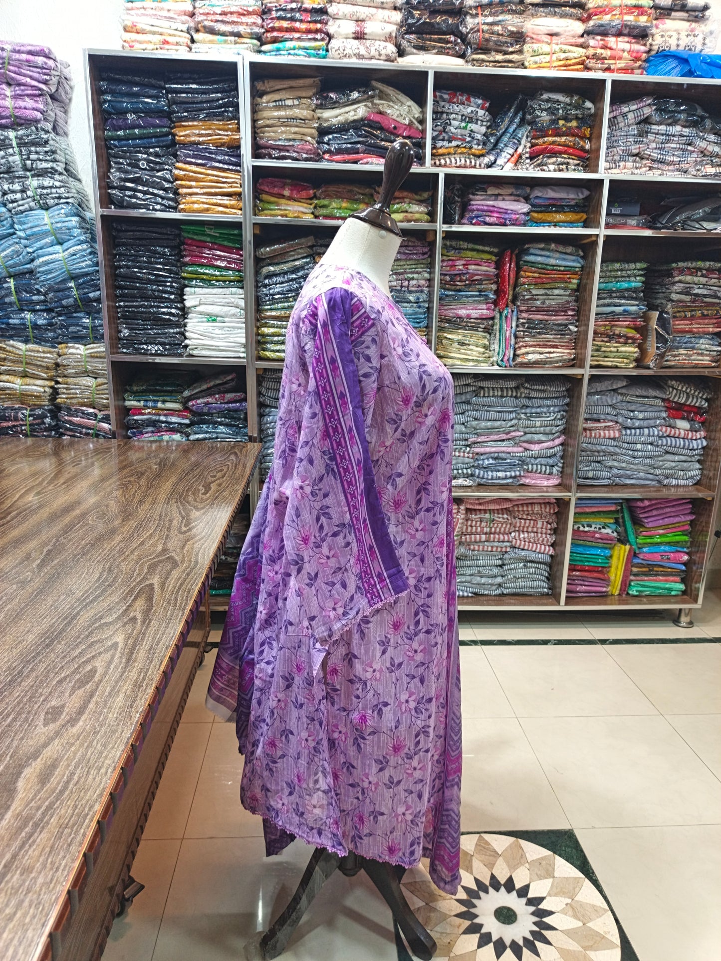 Safina premium lawn stiched shirt trouser 3 pc llacpink