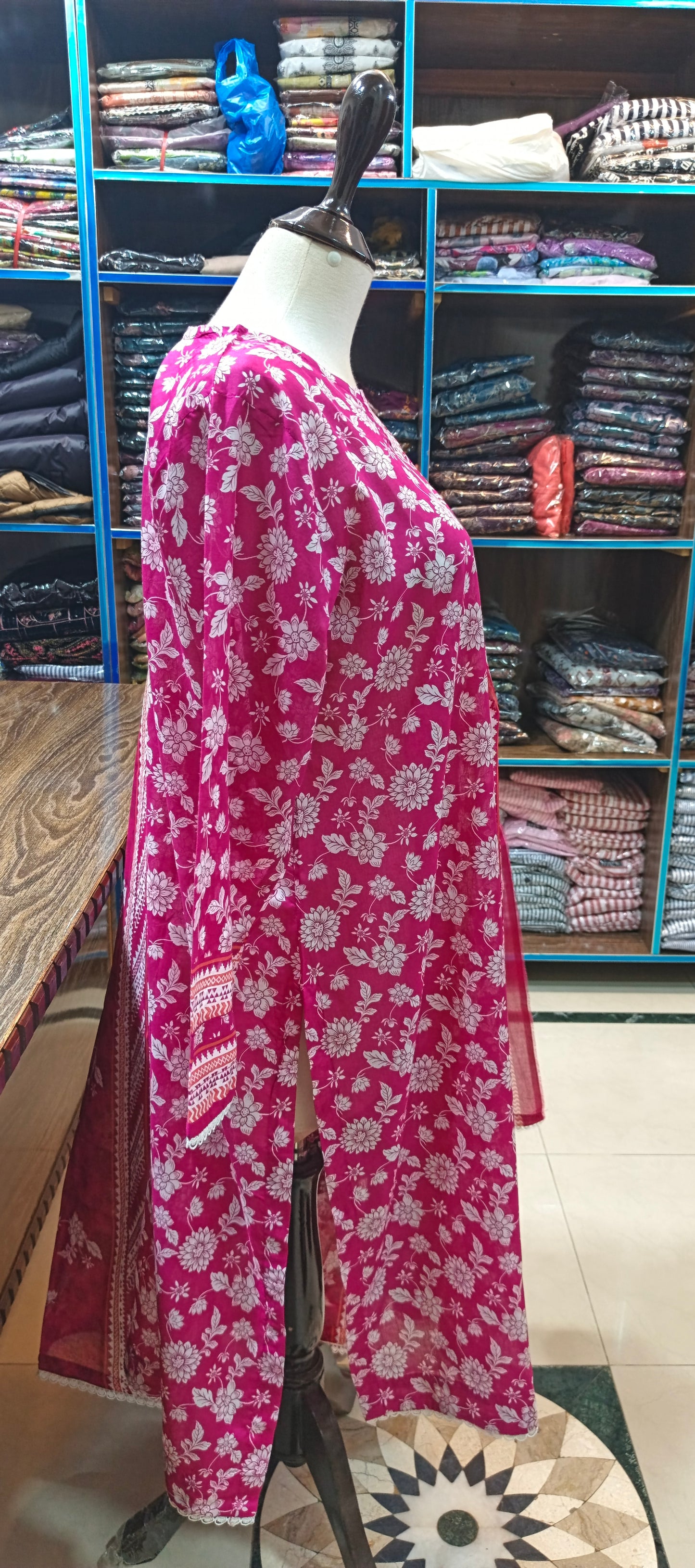 Bin saeed lawn stiched shalwar kameez 3 pc