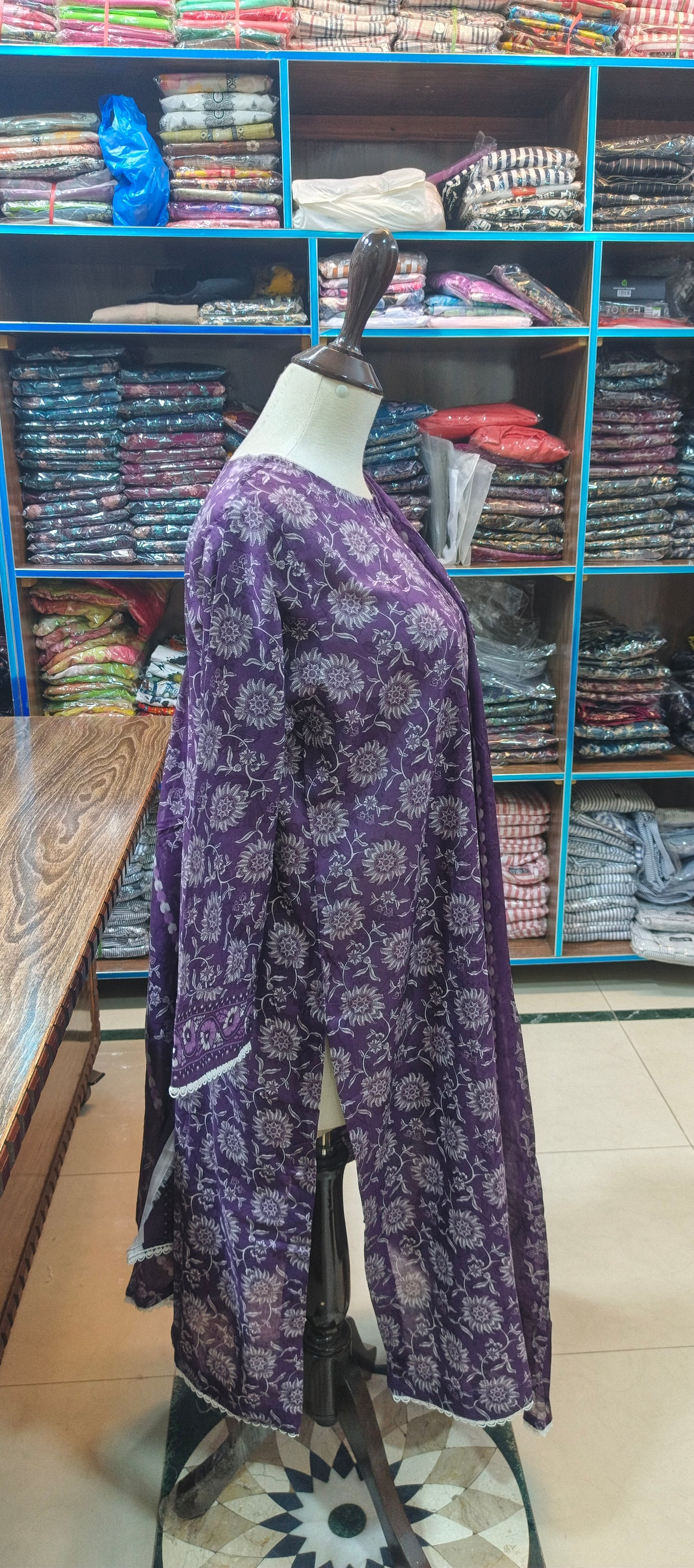 Safina lawn stiched shalwar kameez 3 pc