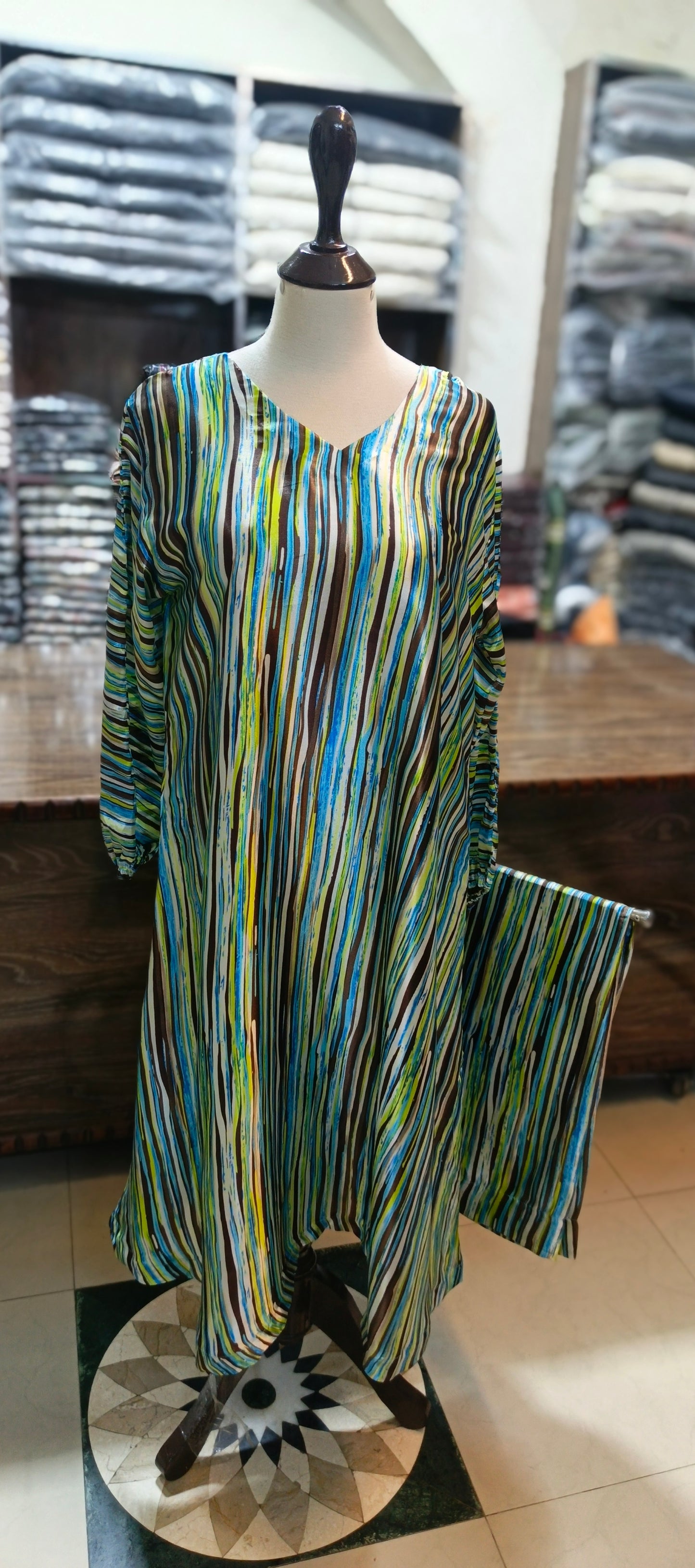 Silk stiched A line 2 pc