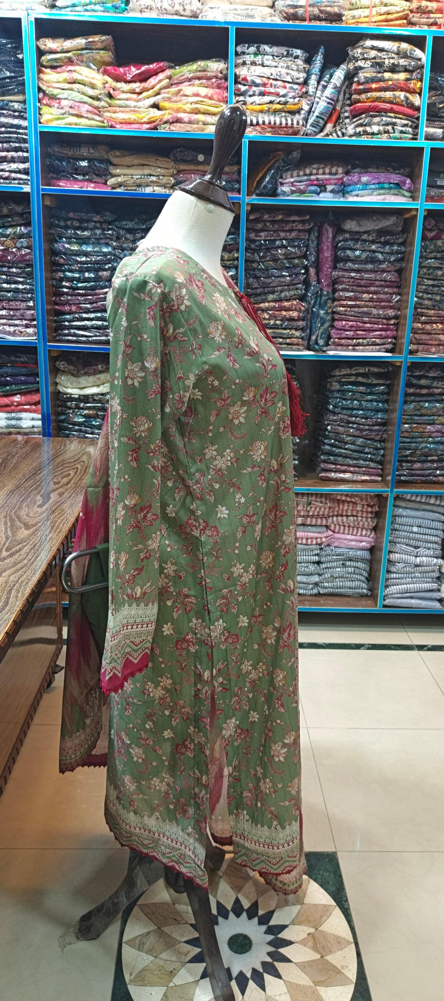 Bin saeed premium lawn stiched shalwar kameez 3 pc