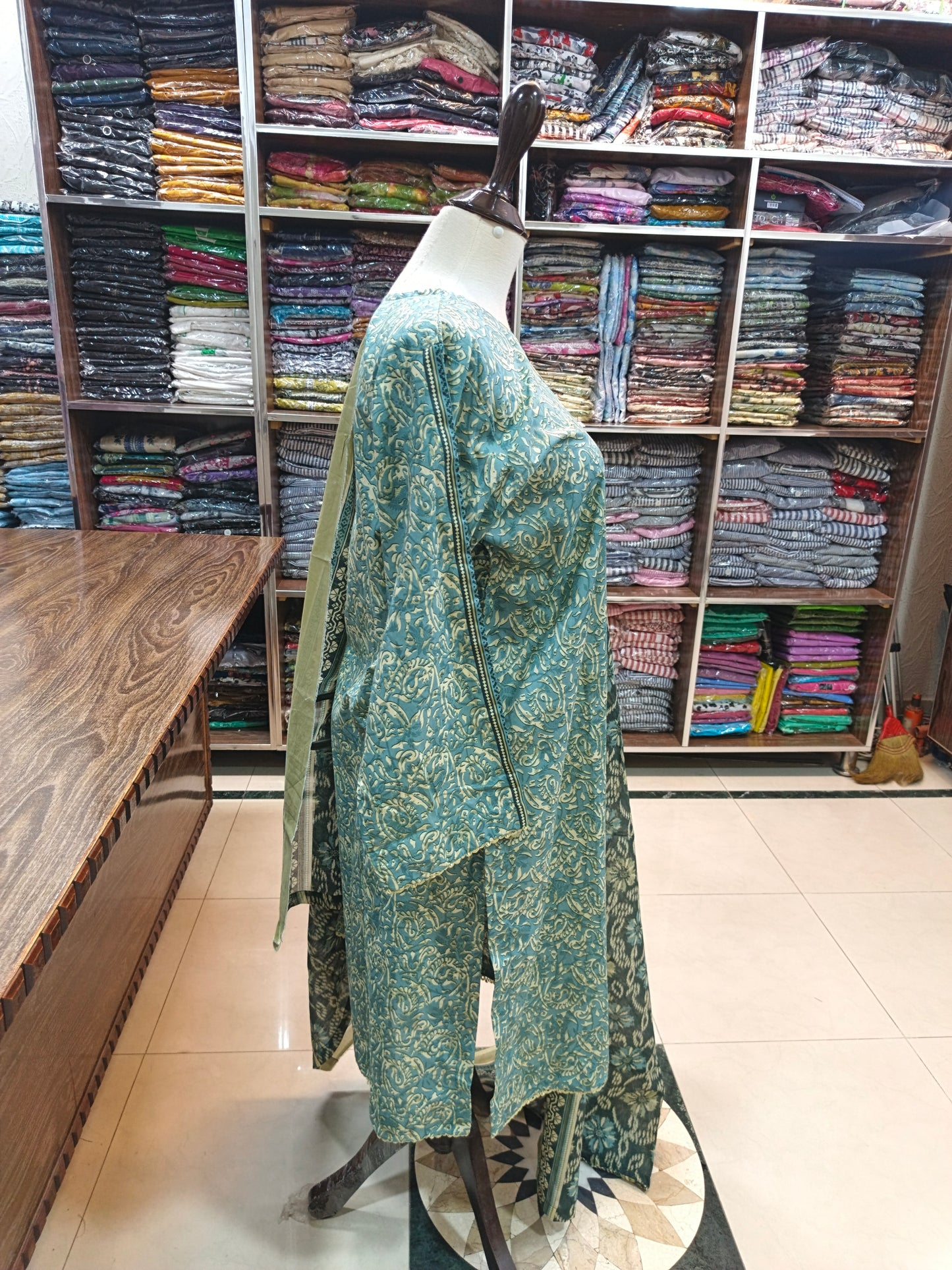 Bin saeed premium lawn stiched shirt trouser 3pc cgren