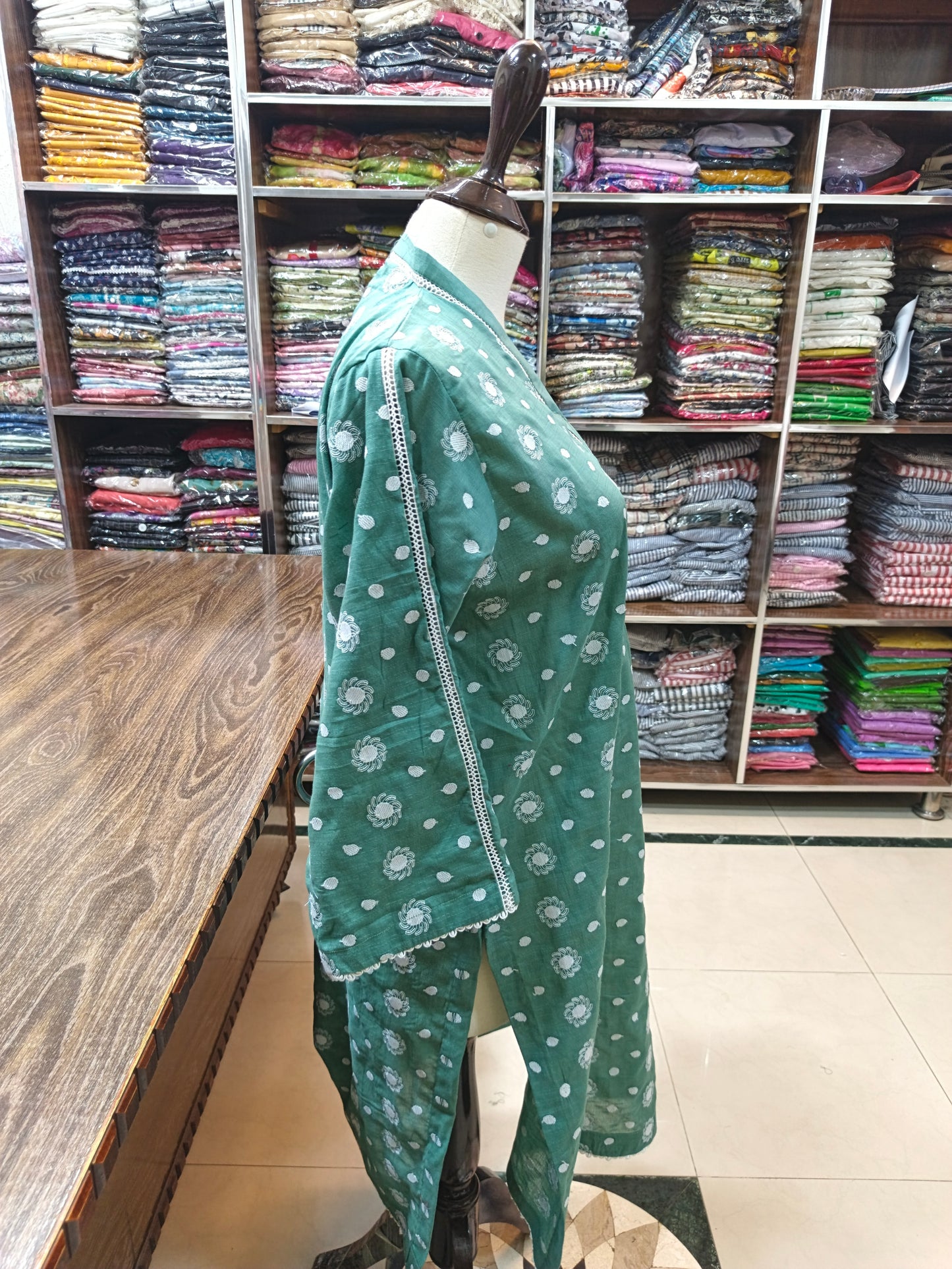 Lawn embroidered stiched shirt trouser 2pc pstad