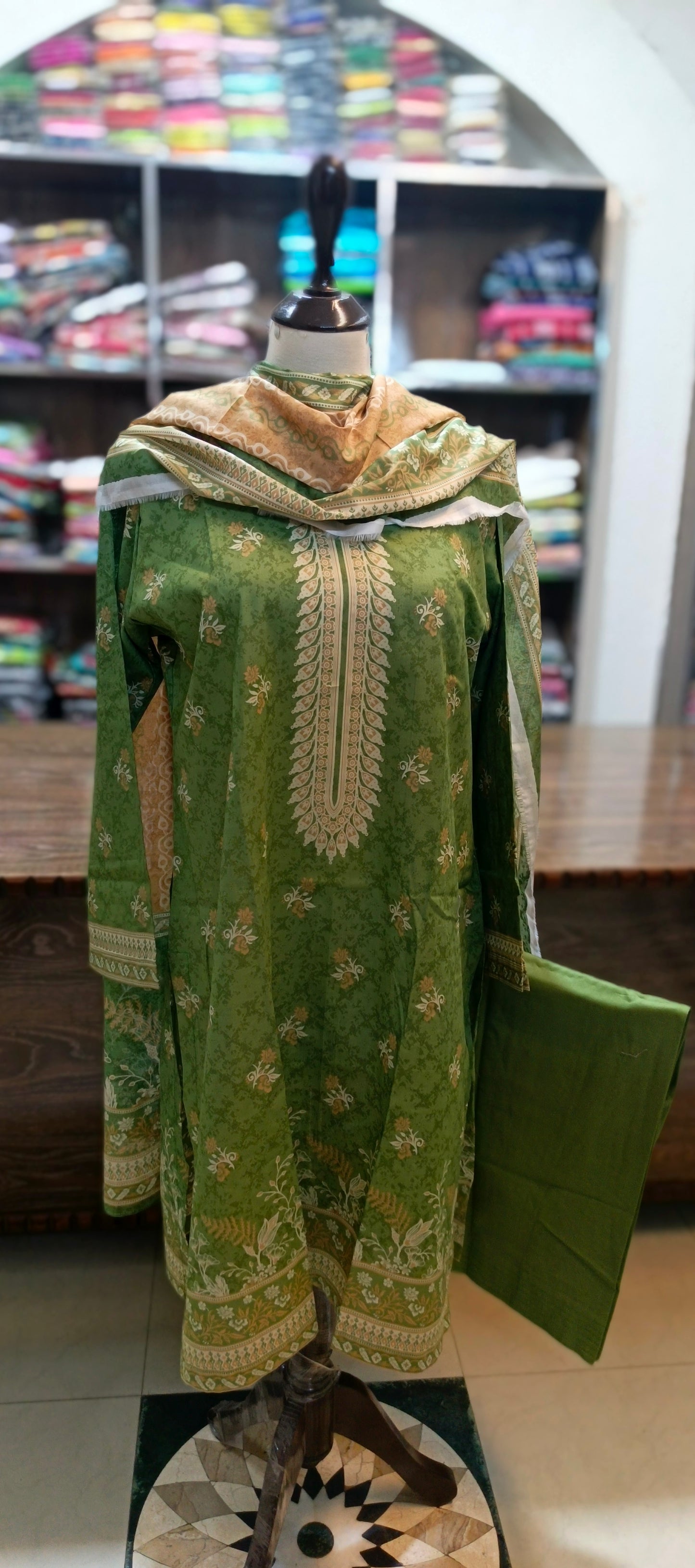 Safina premium lawn farshi shalwar 3 pc