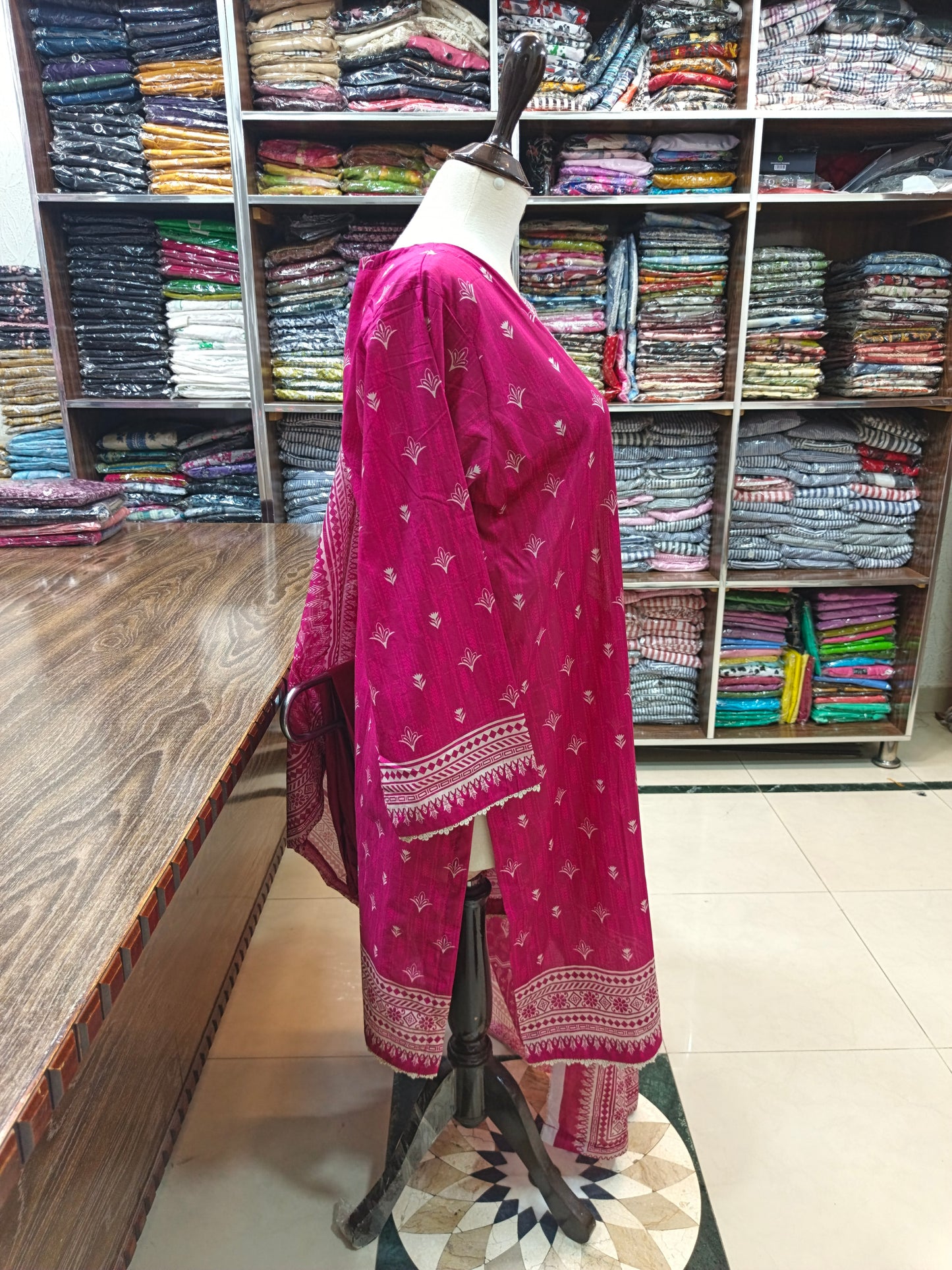 Safina premium lawn stiched shirt trouser 3pc Dpnk