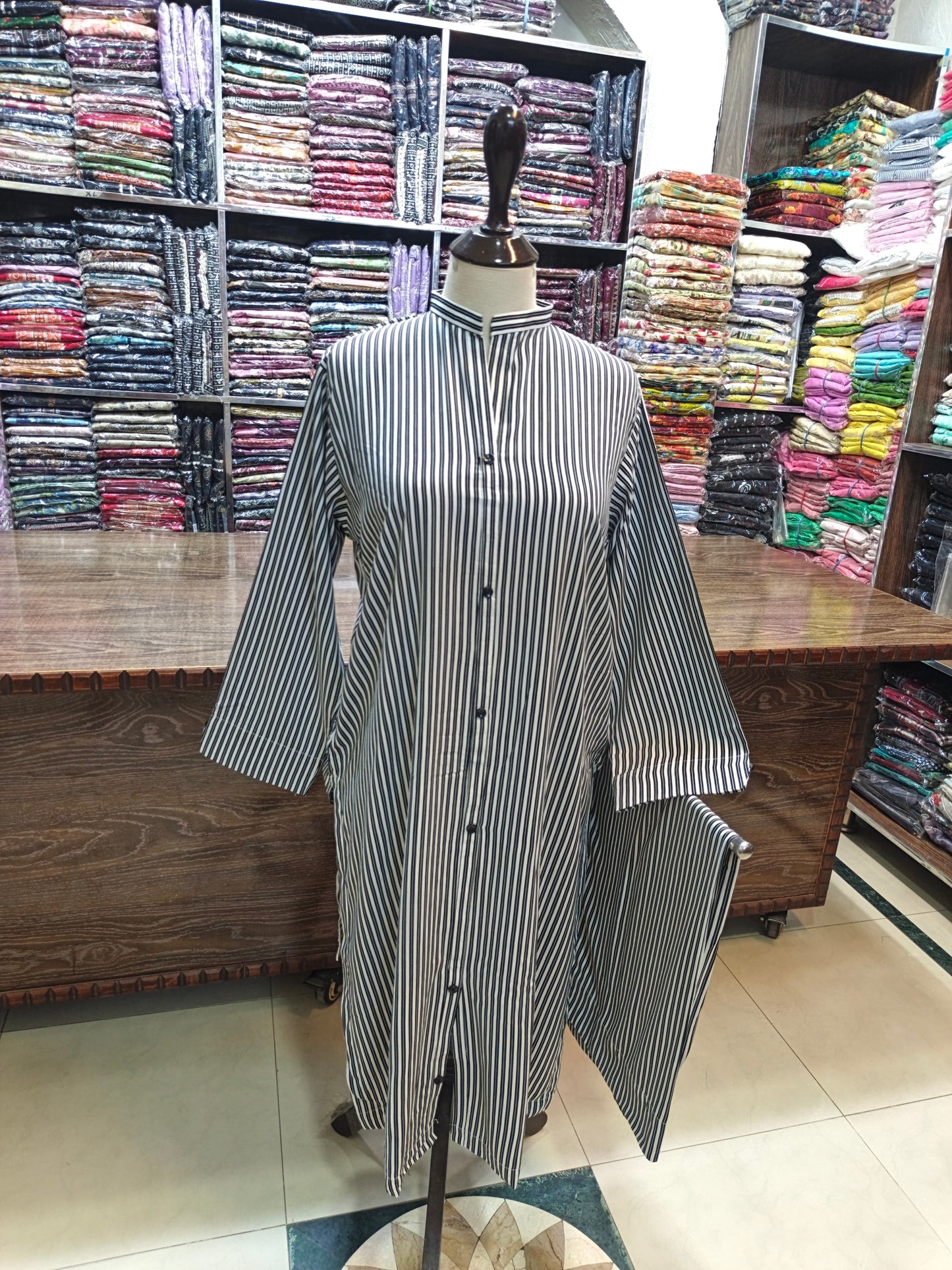 Linen stiched shirt trouser stiched 2 pc bw