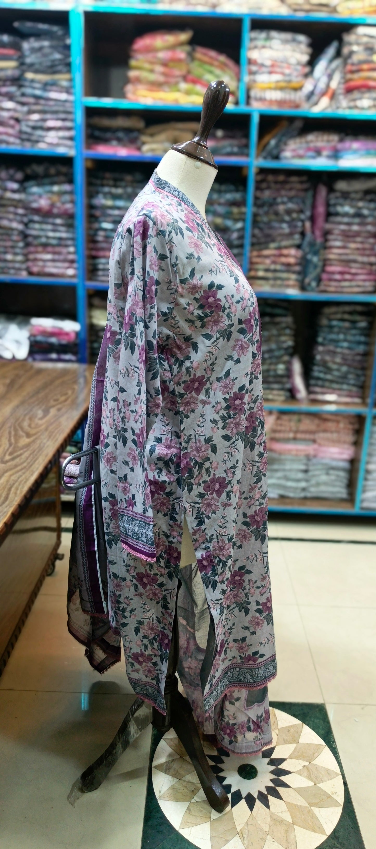 Bin saeed premium lawn stiched shalwar kameez 3 pc Gprp