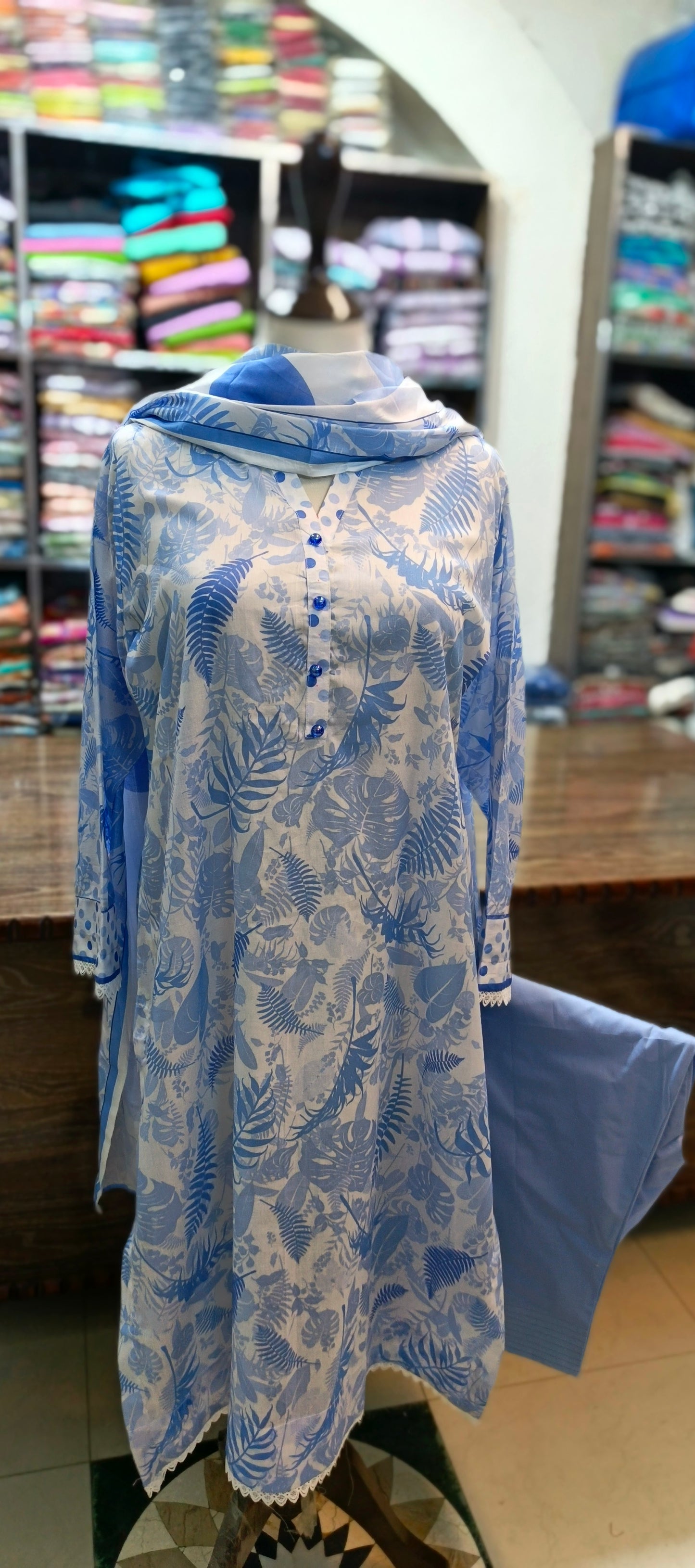 Safina premium lawn farshi shalwar 3 pc
