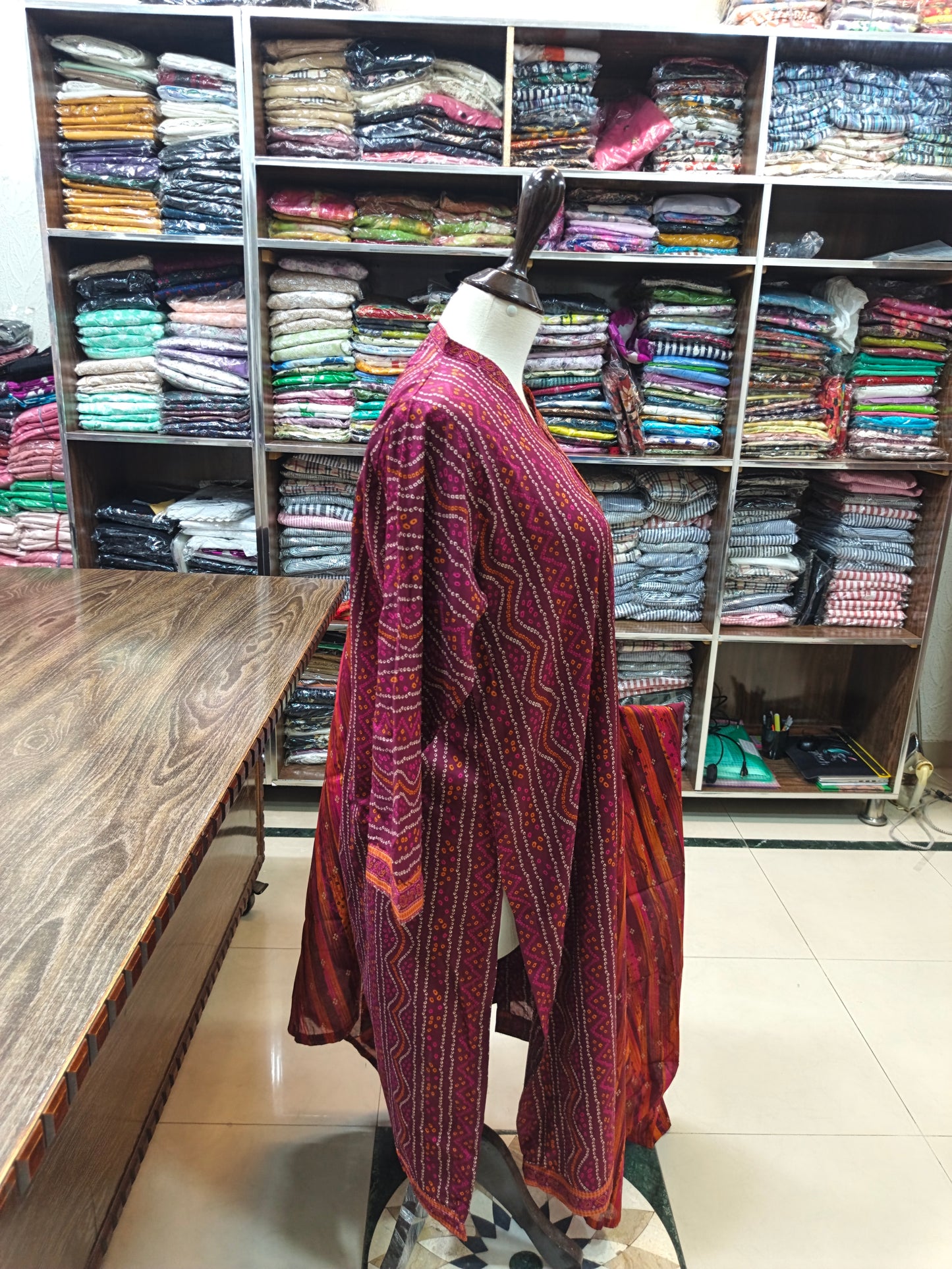 Binsaeed premium lawn stiched shirt trouser 3p mrn3