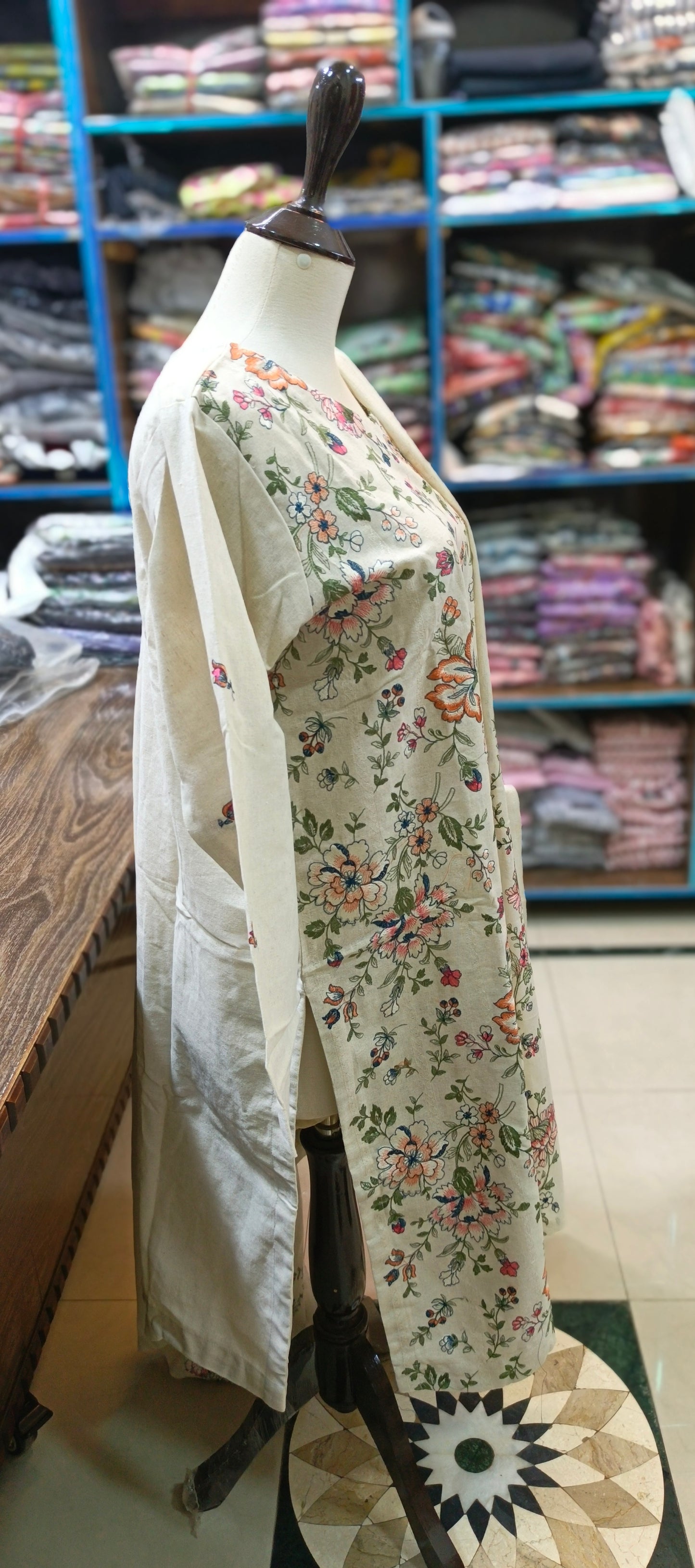 Karandi khaddar embroidered stiched 3 pc