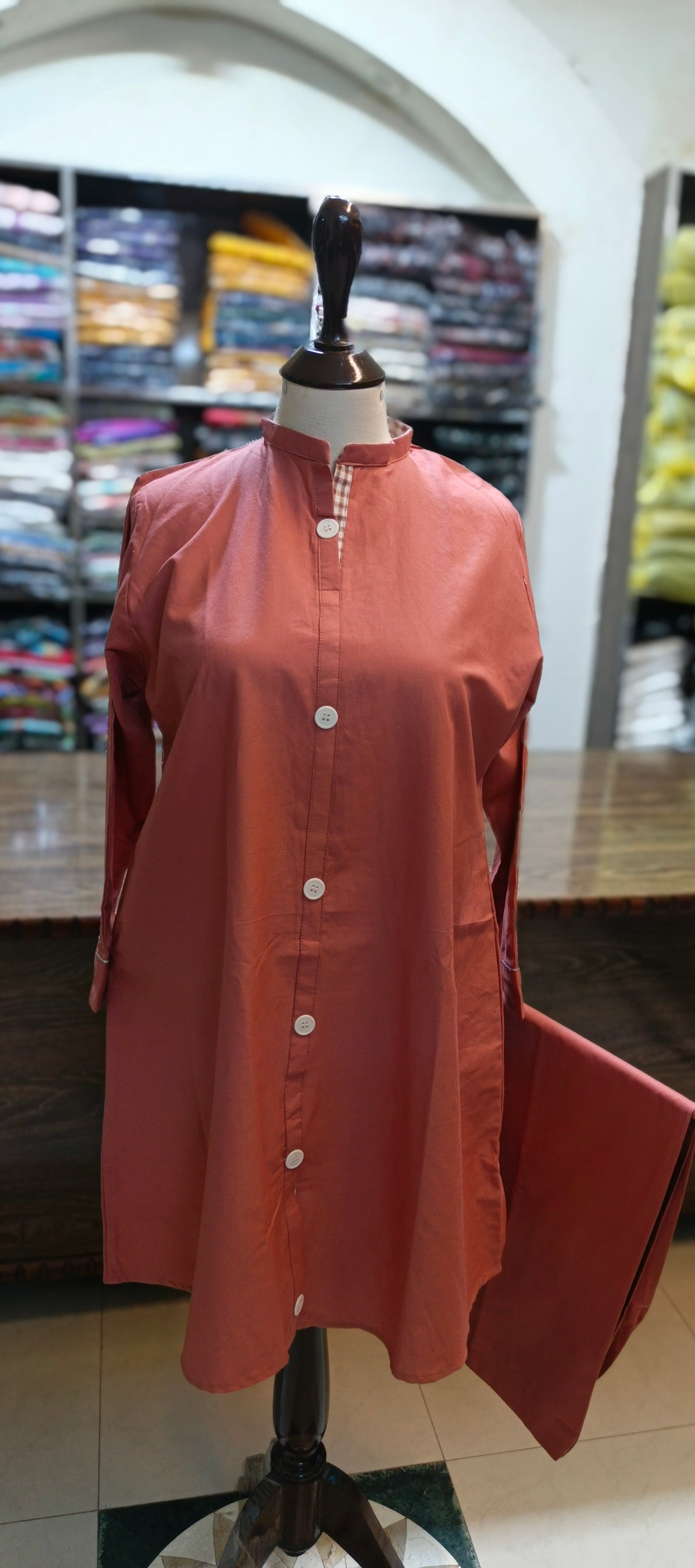 Bin Saeed solid khadder co ord set 2 pc