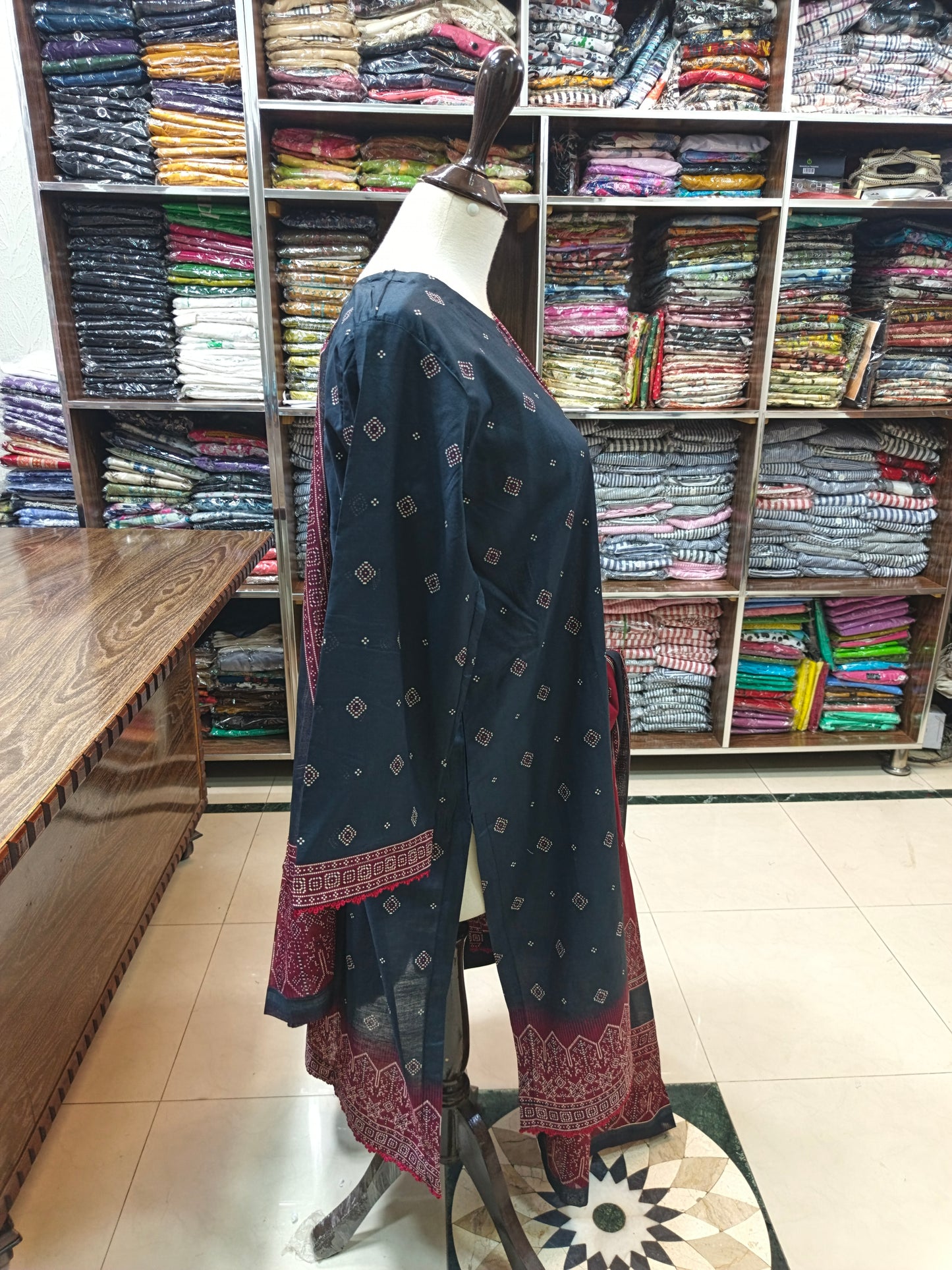 Binsaeed premium lawn stiched shirt trouser stiched 3pc BMchn
