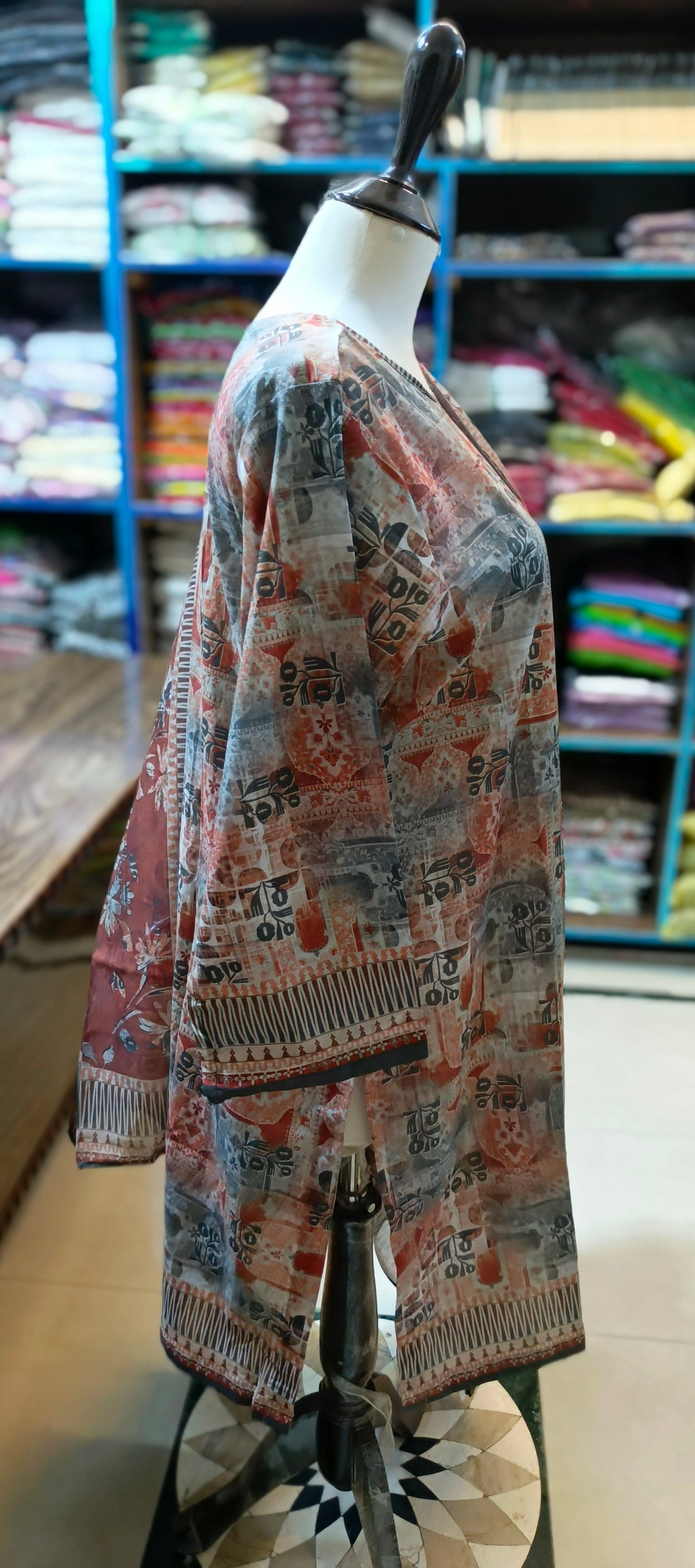 Co ord set 3 pc pure lawn