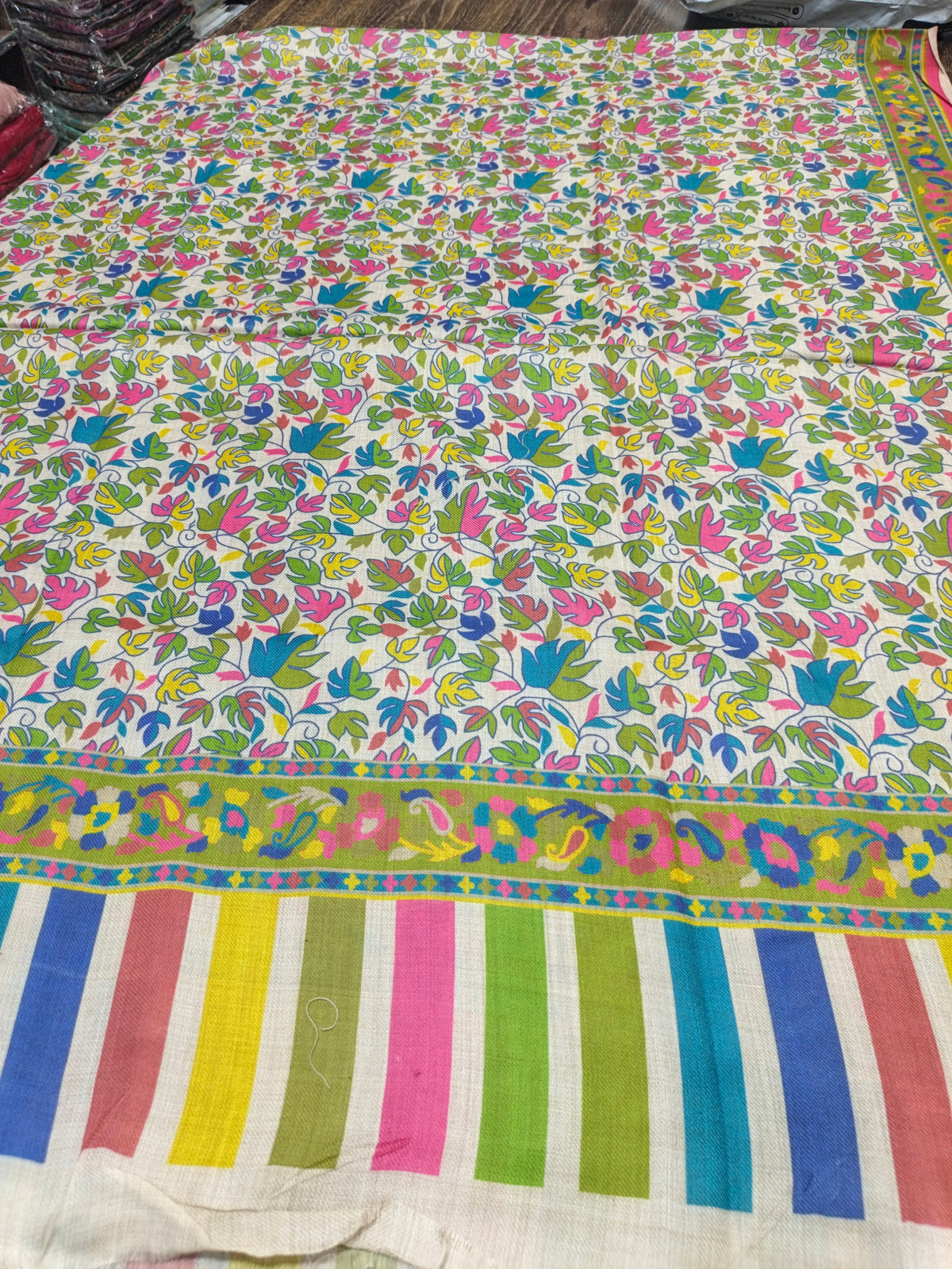 Pashmina woolen qalamkar shawls pnkblu