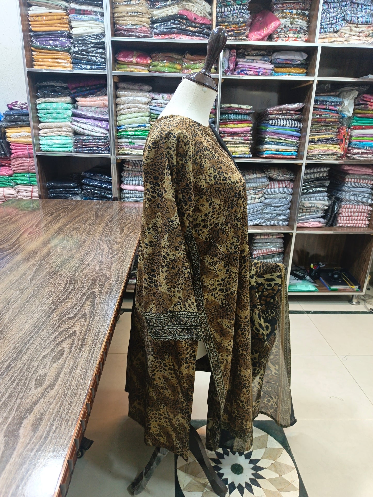 Binsaeed premium lawn stiched trouser shirt 3 pc leap