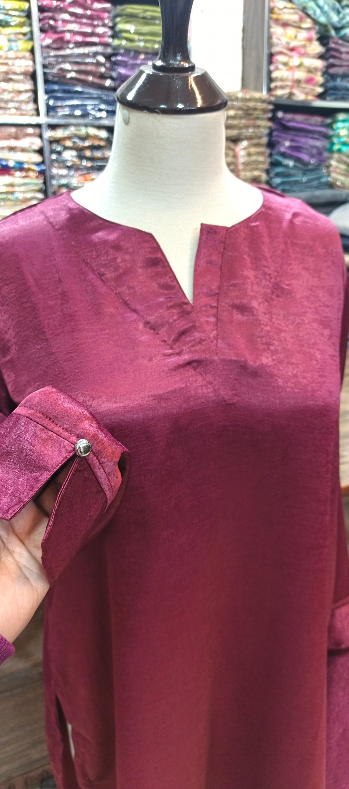 Velvet silk short co ord set
