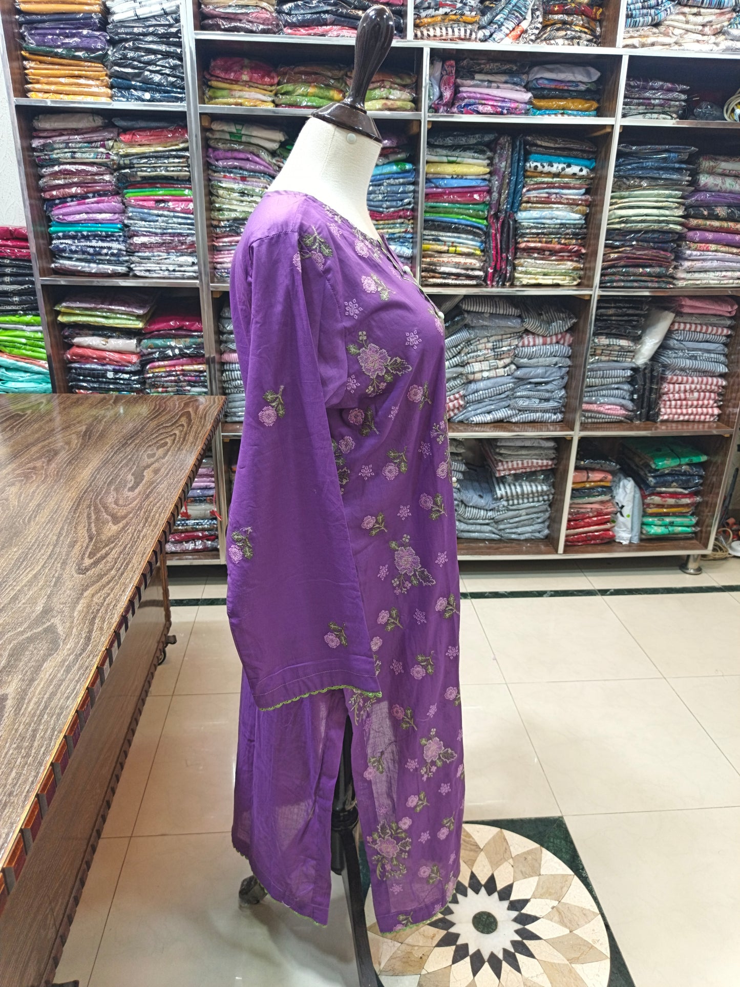 Breeze embroidered lawn stiched long shirt trouser 2pc csprp