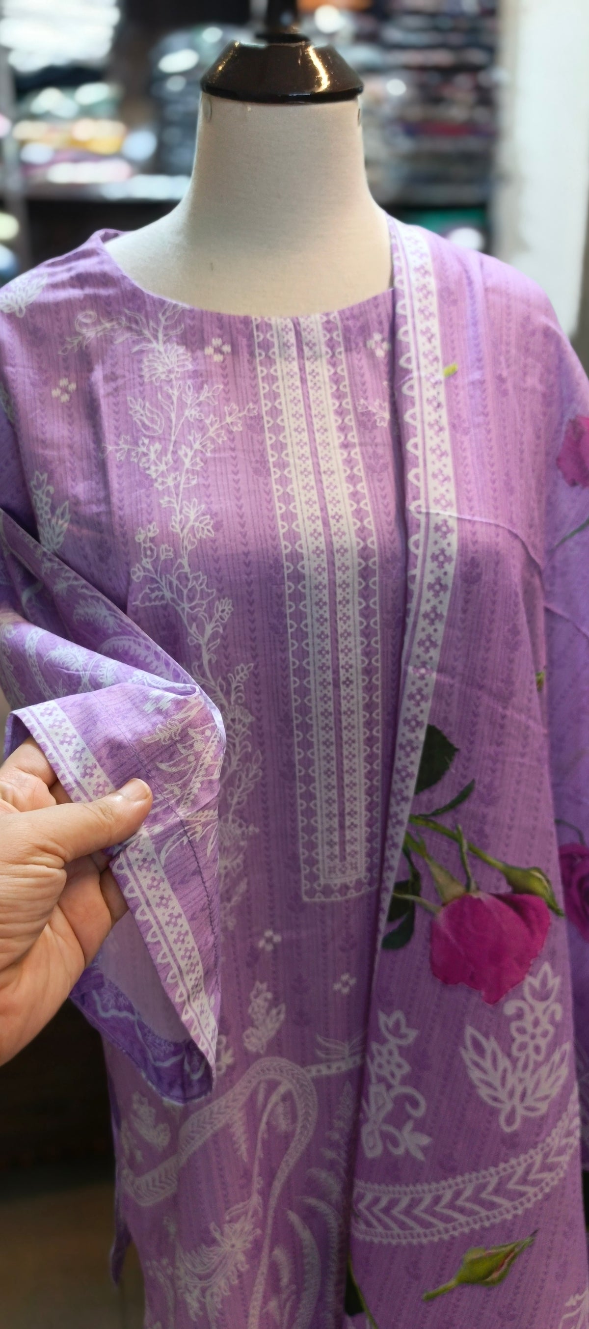 Co ord set 3 pc pure lawn