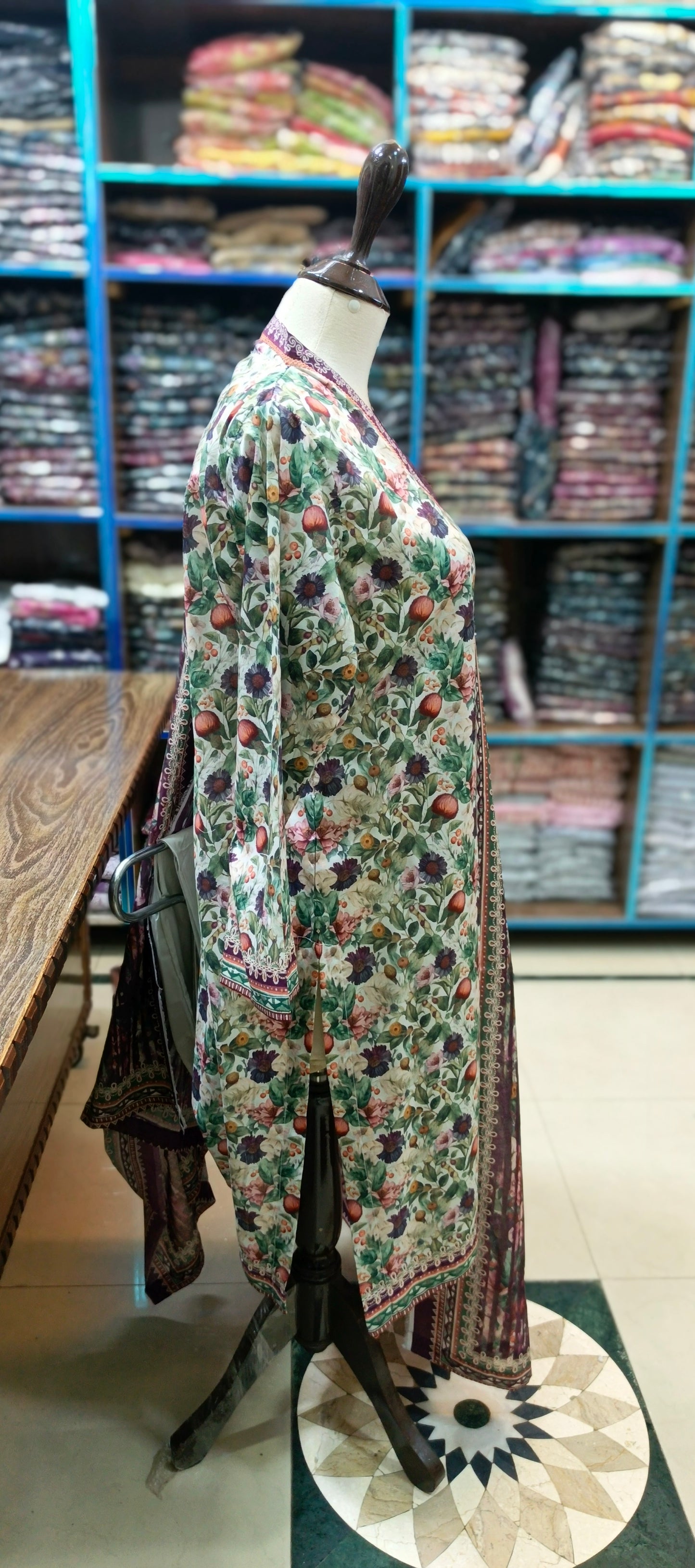 Bin saeed premium lawn stiched shalwar kameez 3 pc fl37