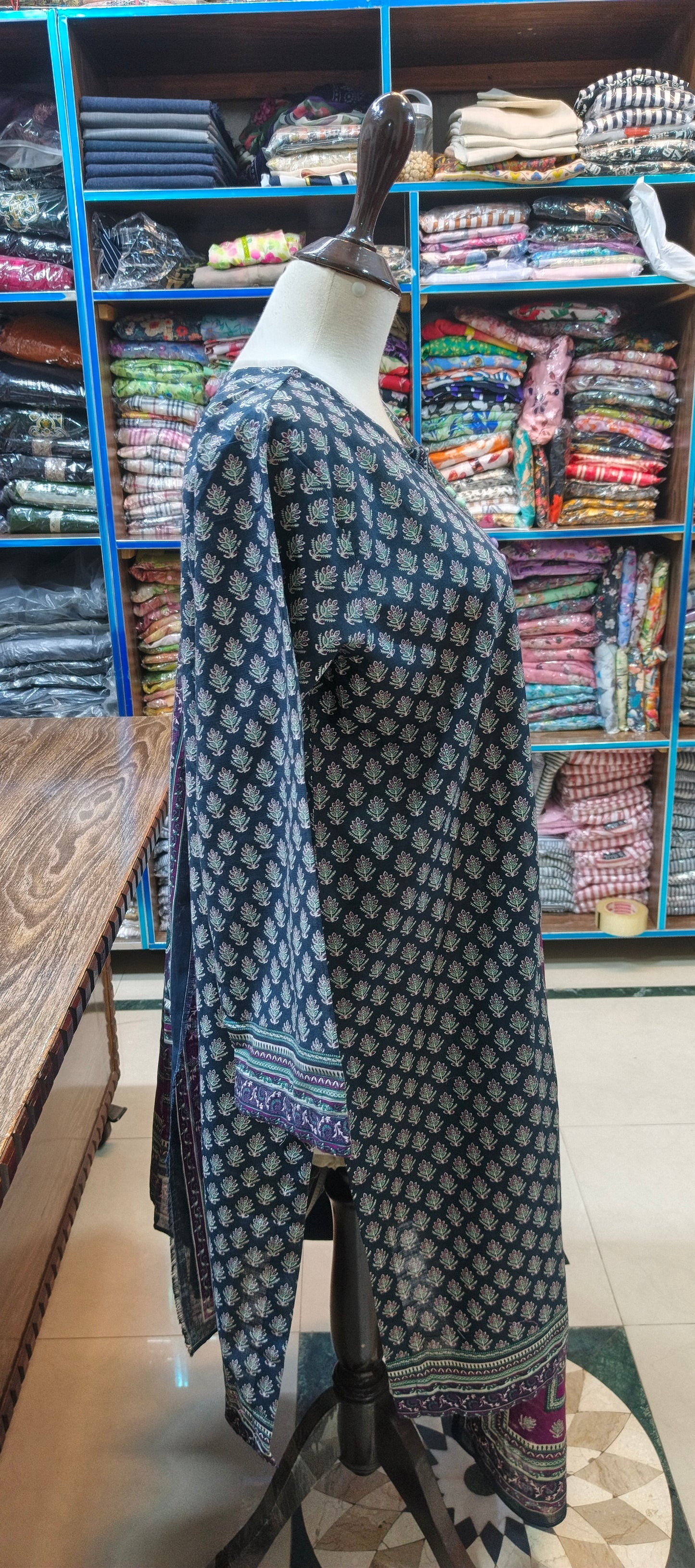 Bin saeed khaddar stiched 3 pc co ord set