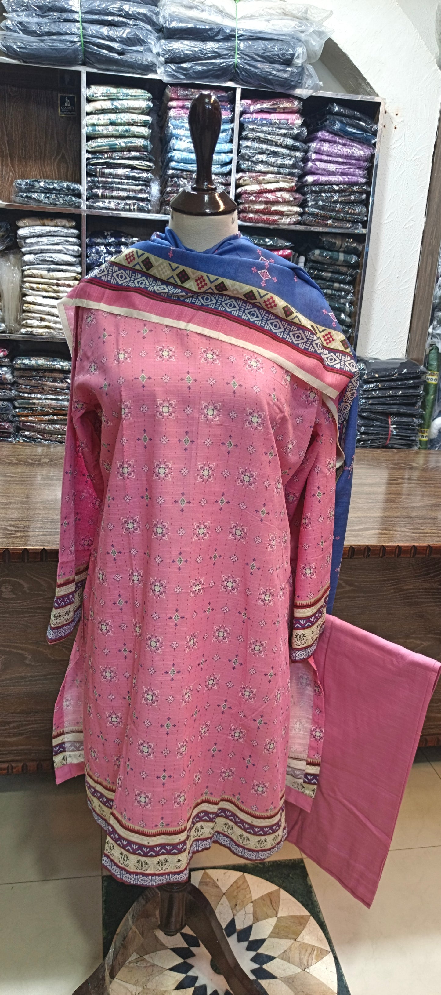 Bin saeed khaddar stiched 3 pc