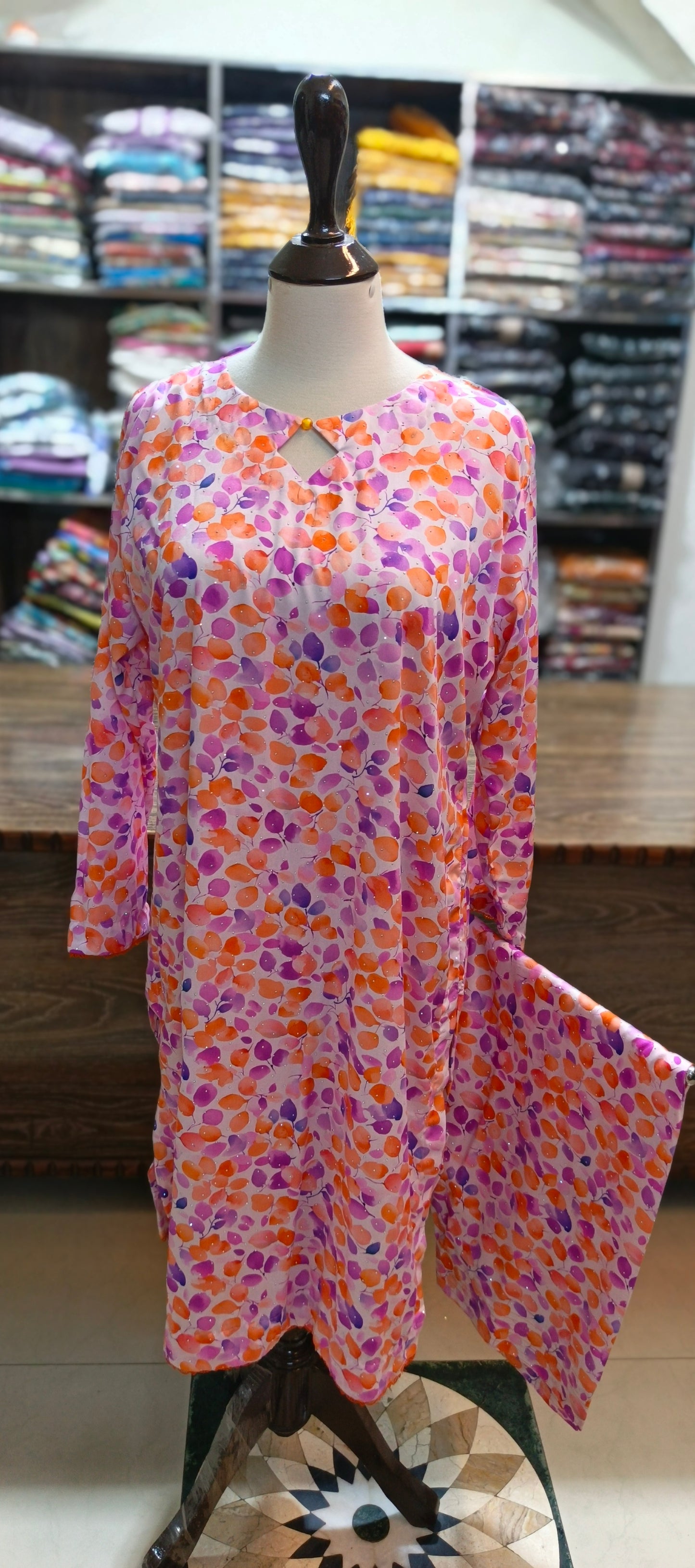 Mukesh linen shalwar kameez