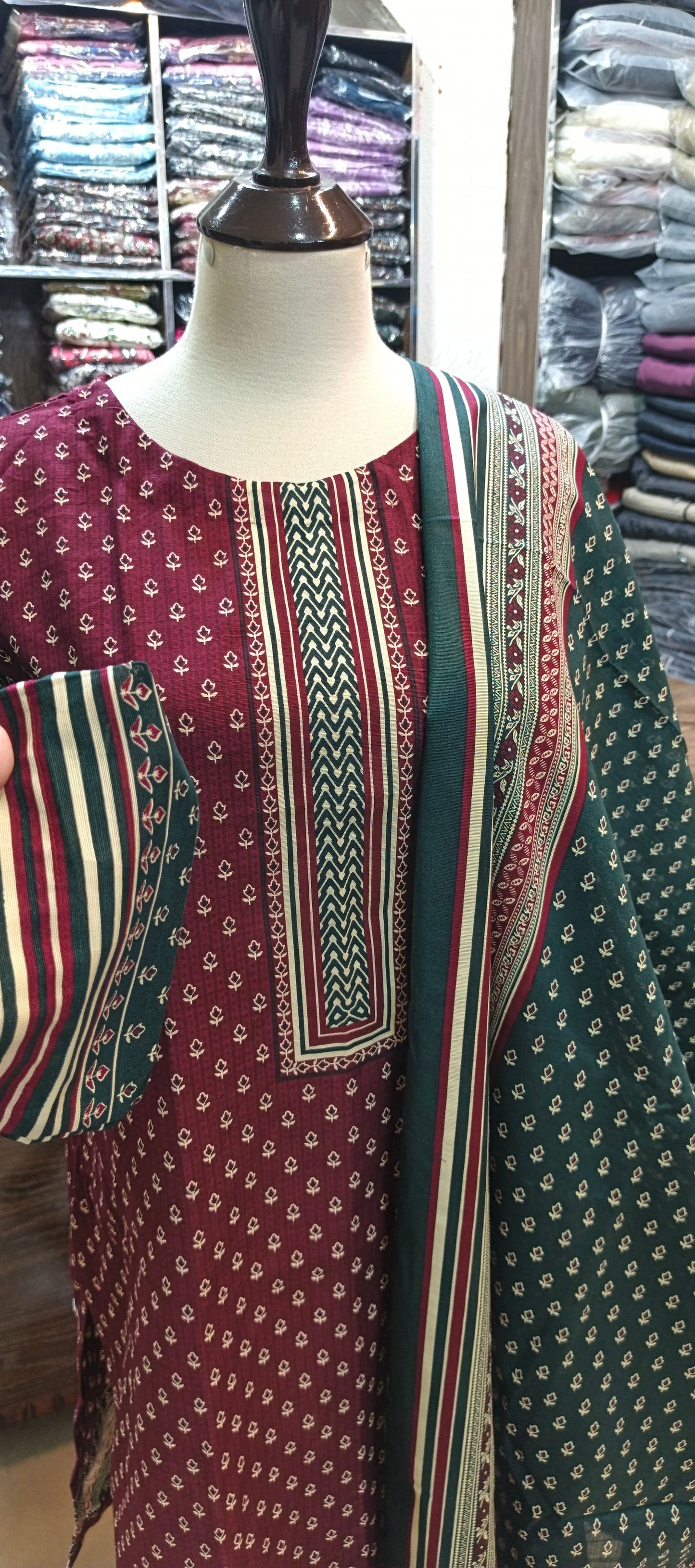 Bin saeed khaddar stiched 3 pc