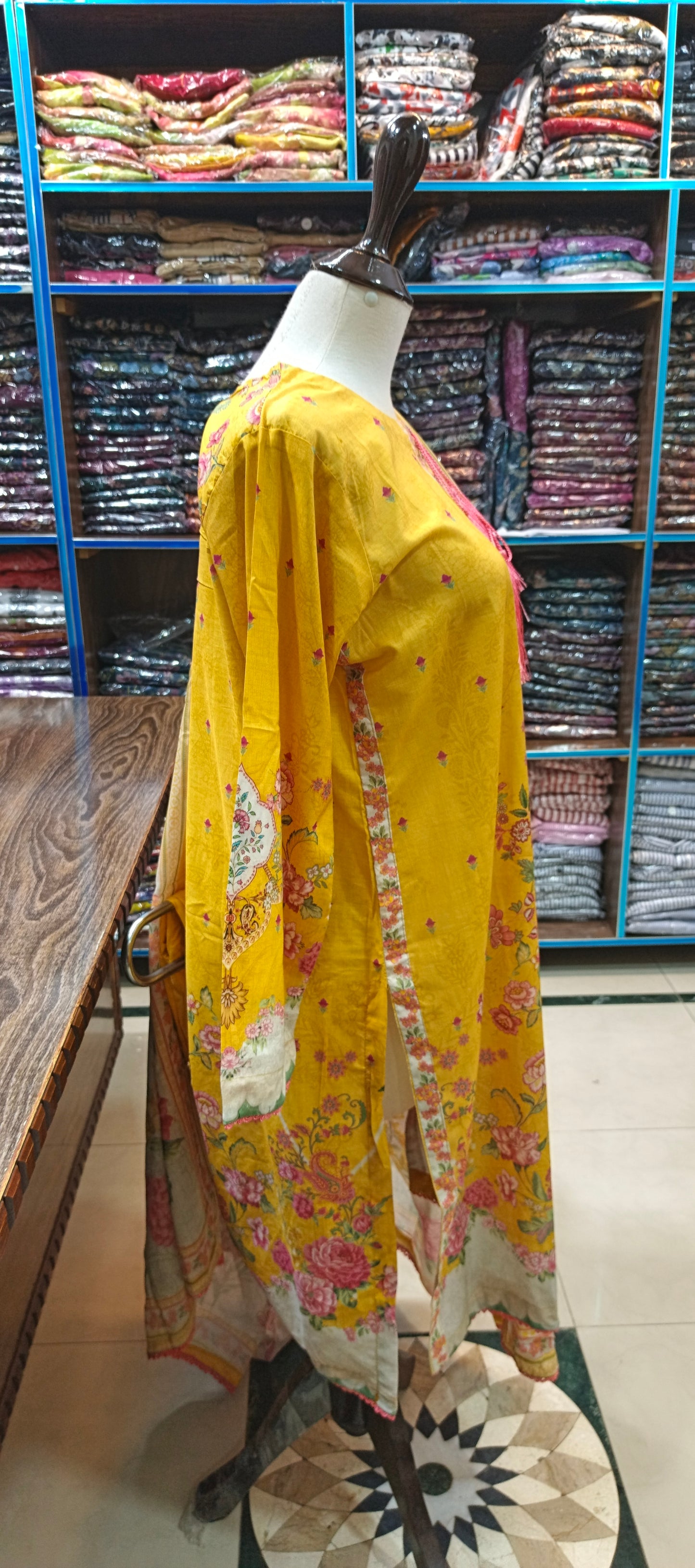 Bin saeed premium lawn stiched shalwar kameez 3 pc