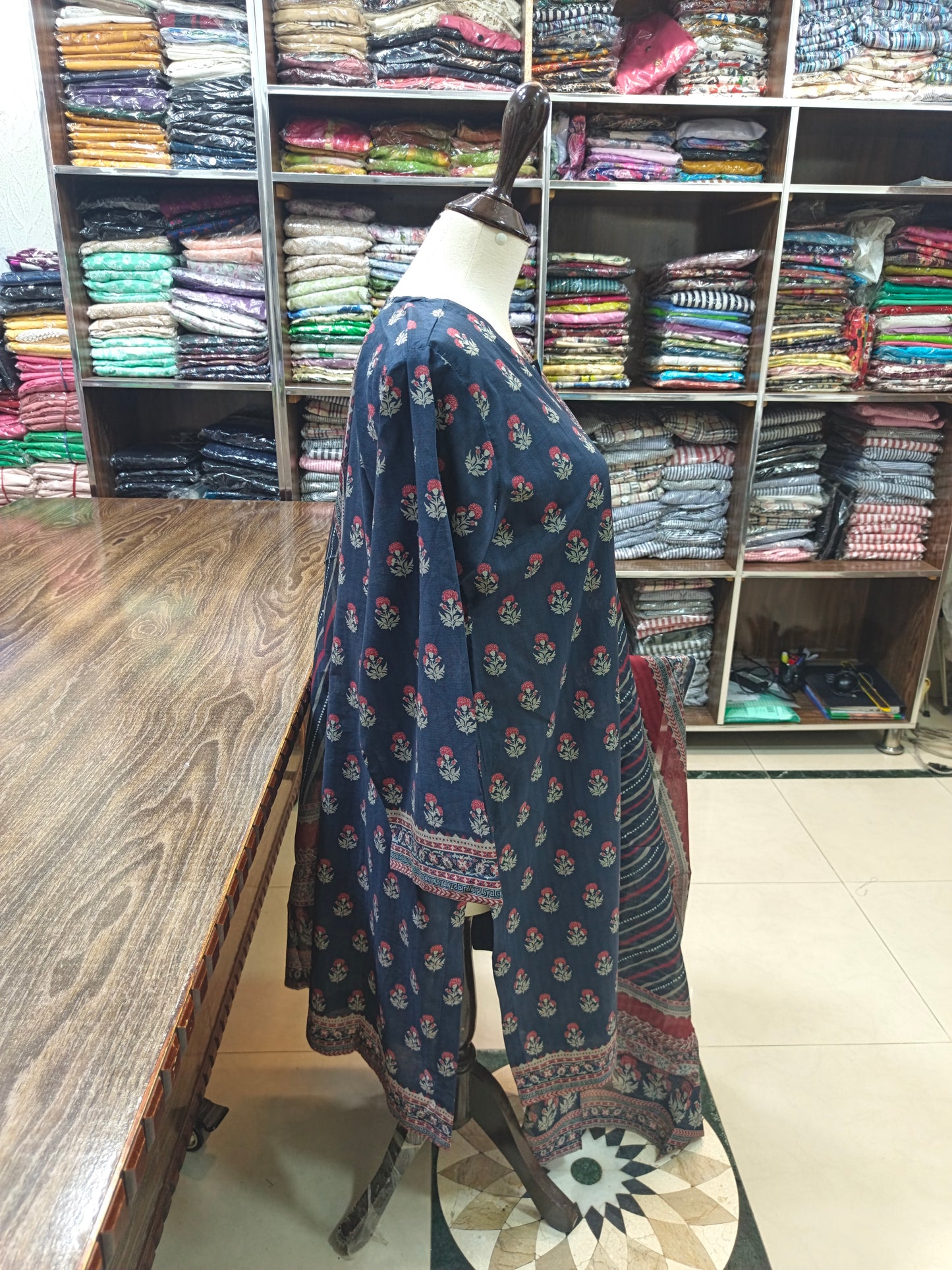 Binsaeed premium lawn stiched shalwar kameez 3 pc