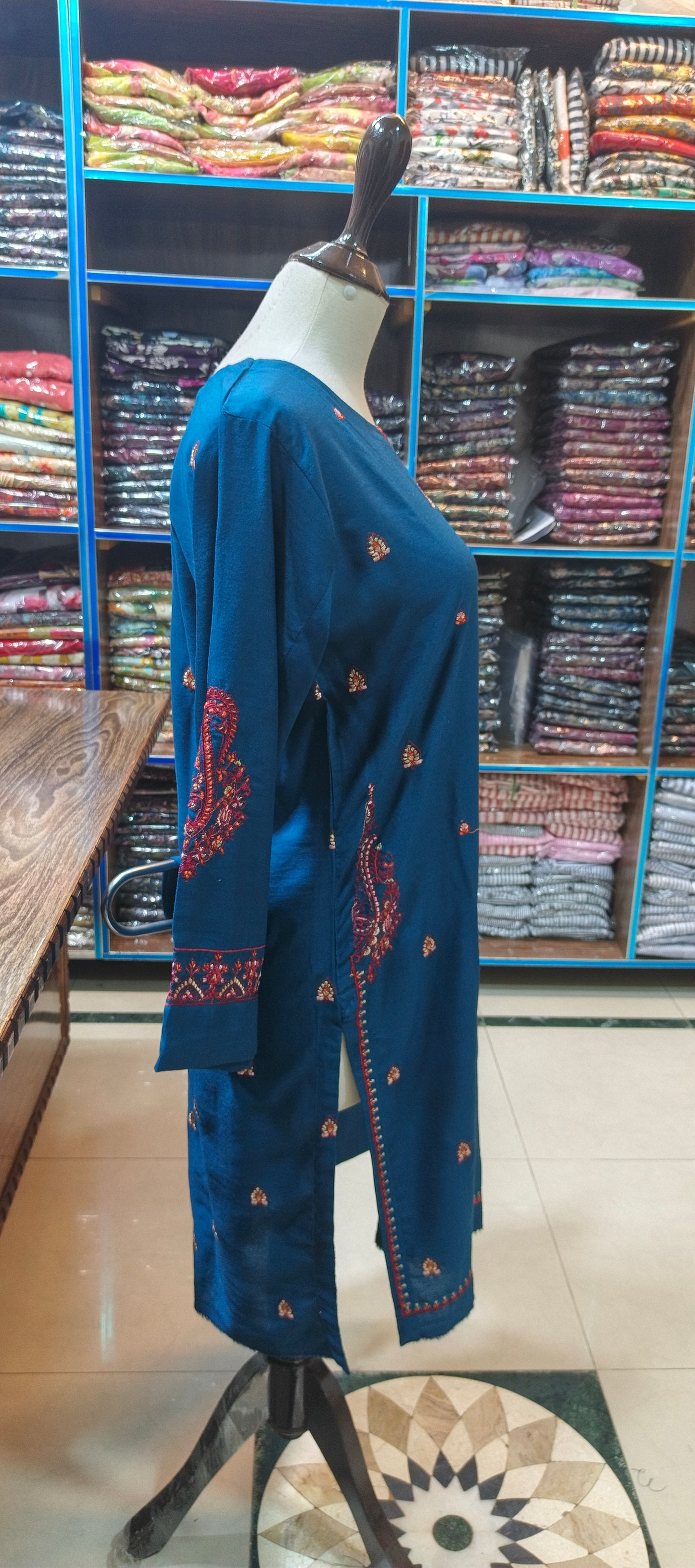 Mid summer karandi embroidered stiched 2 pc frzD
