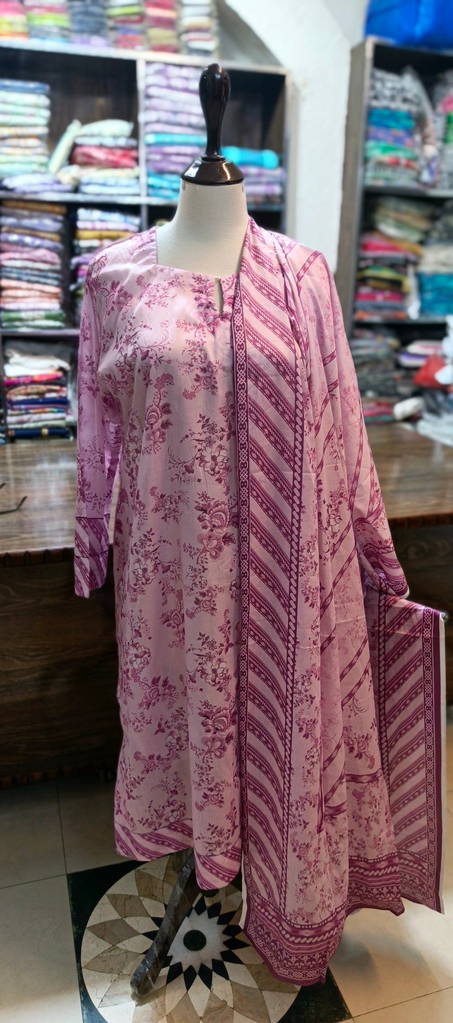 Safina premium lawn farshi shalwar 3 pc