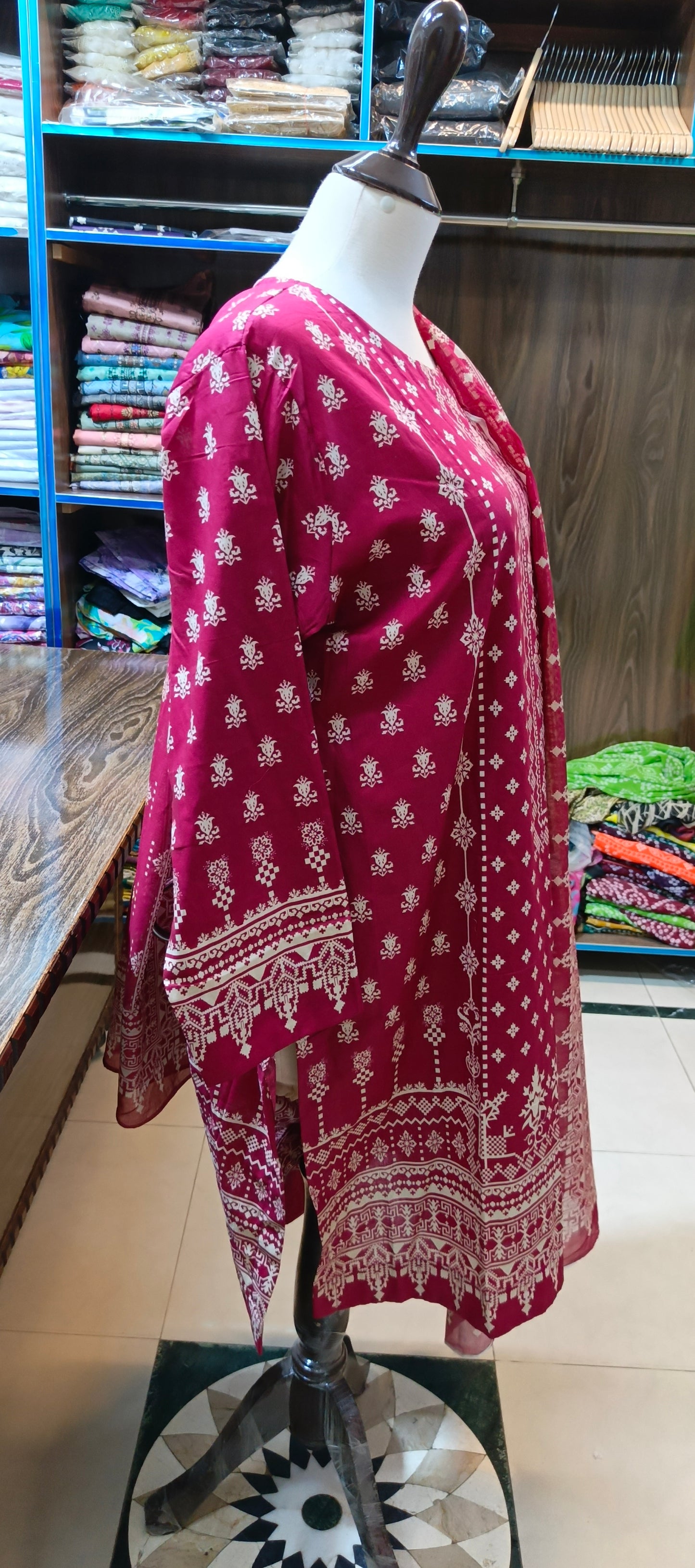 Safina premium lawn farshi shalwar 3 pc