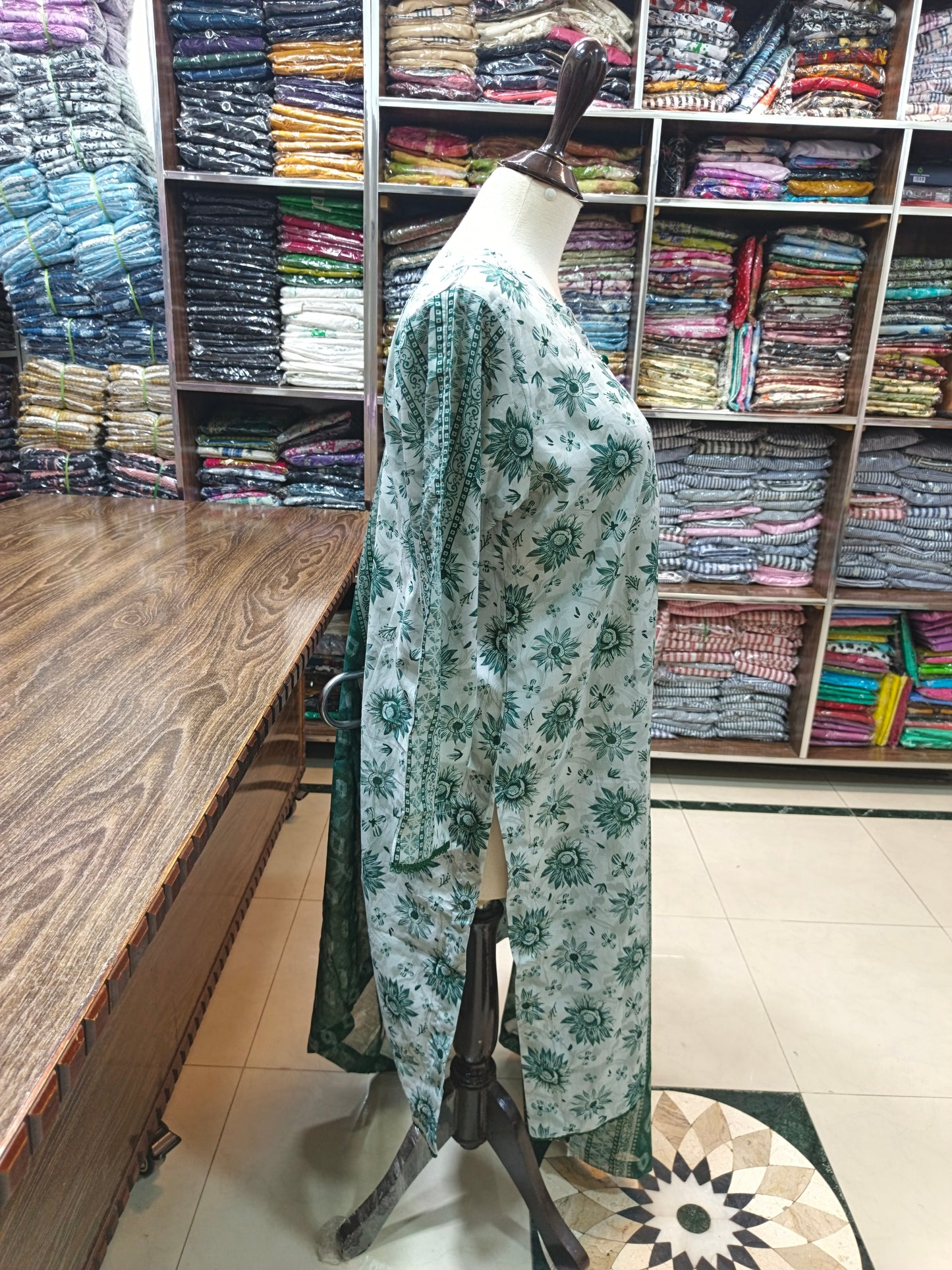 Safina premium lawn shirt trouser stiched 3 pc pstagrn