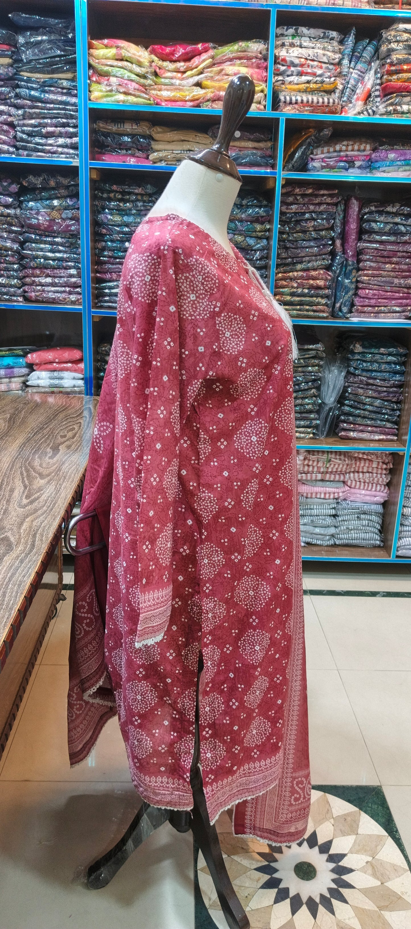 Bin saeed premium lawn stiched shalwar kameez 3 pc