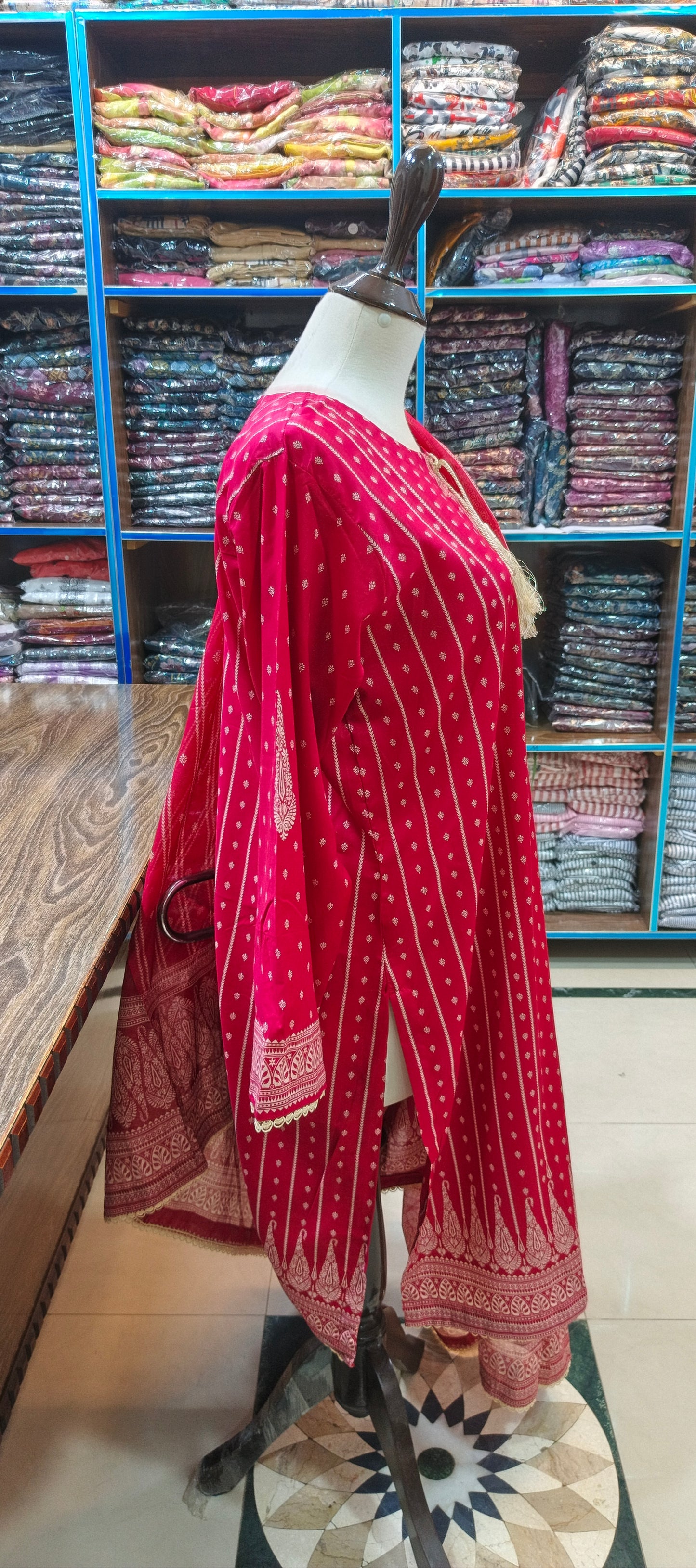 Bin saeed premium lawn stiched shalwar kameez 3 pc