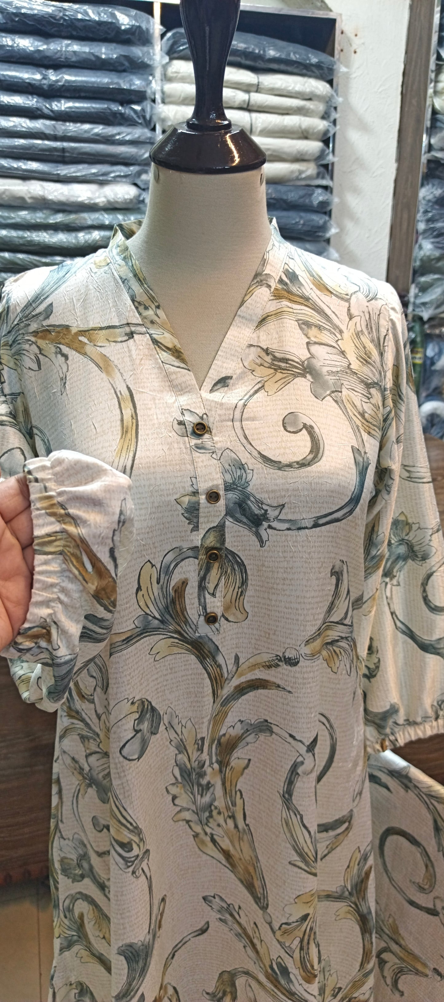 Silk stiched A line