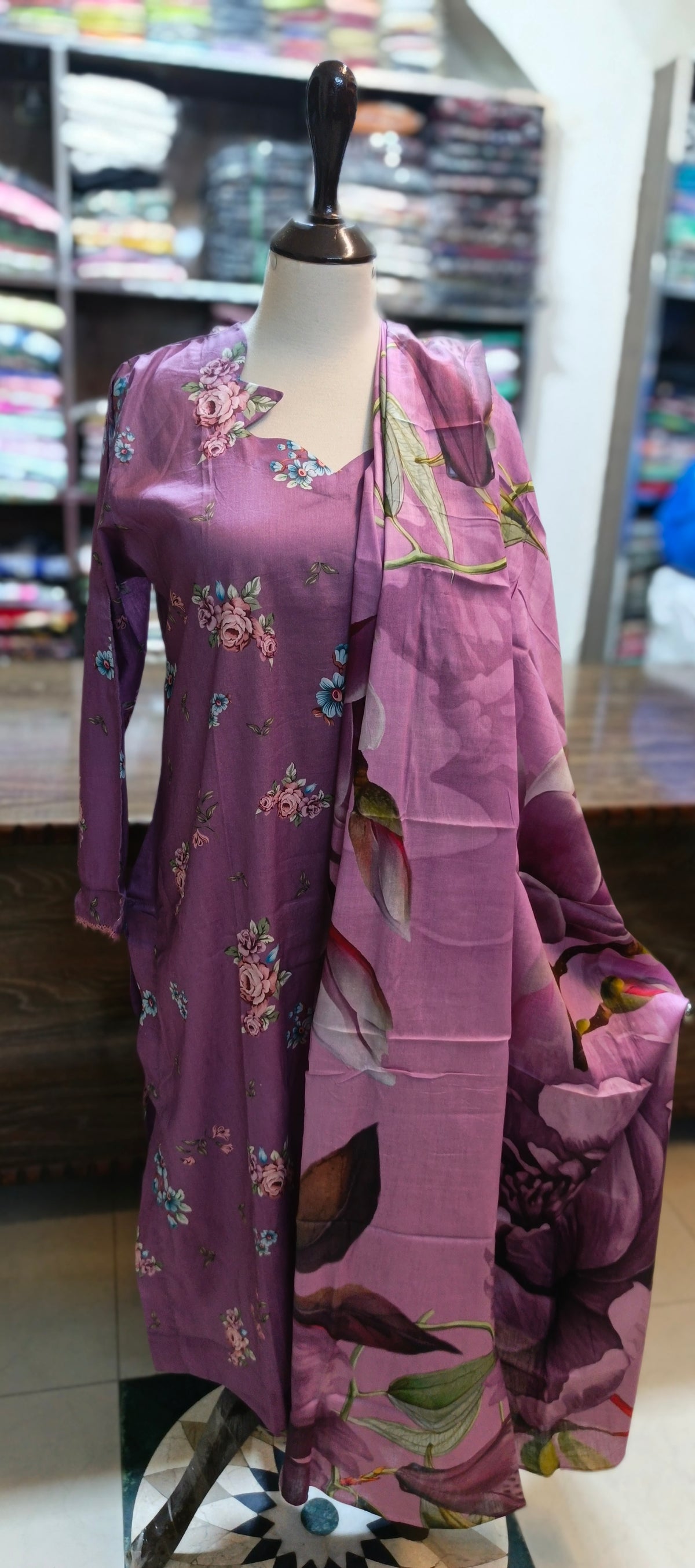 Co ord set 3 pc pure lawn