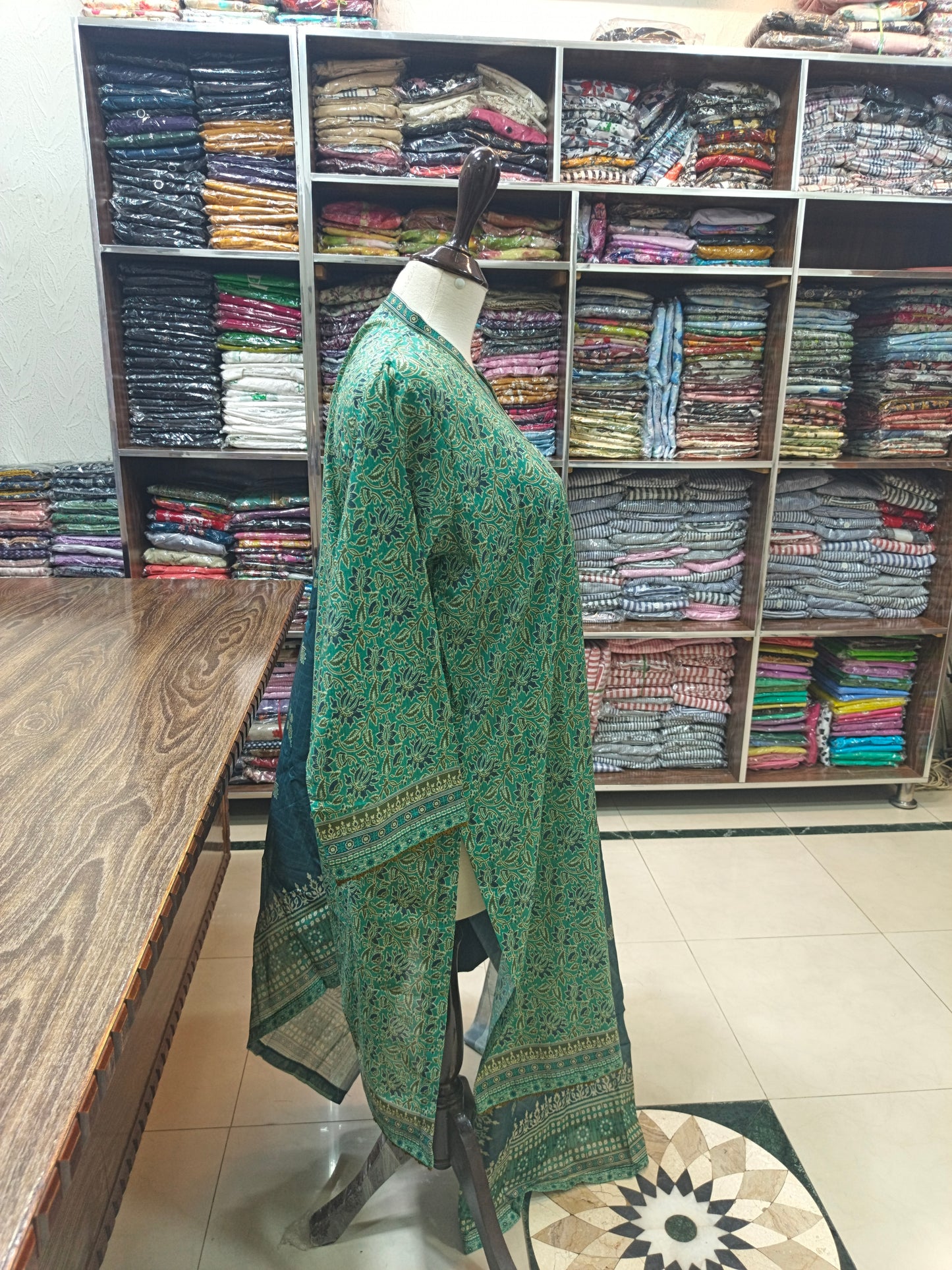 Binsaeed premium lawn stiched shalwar kameez 3pc grnznc