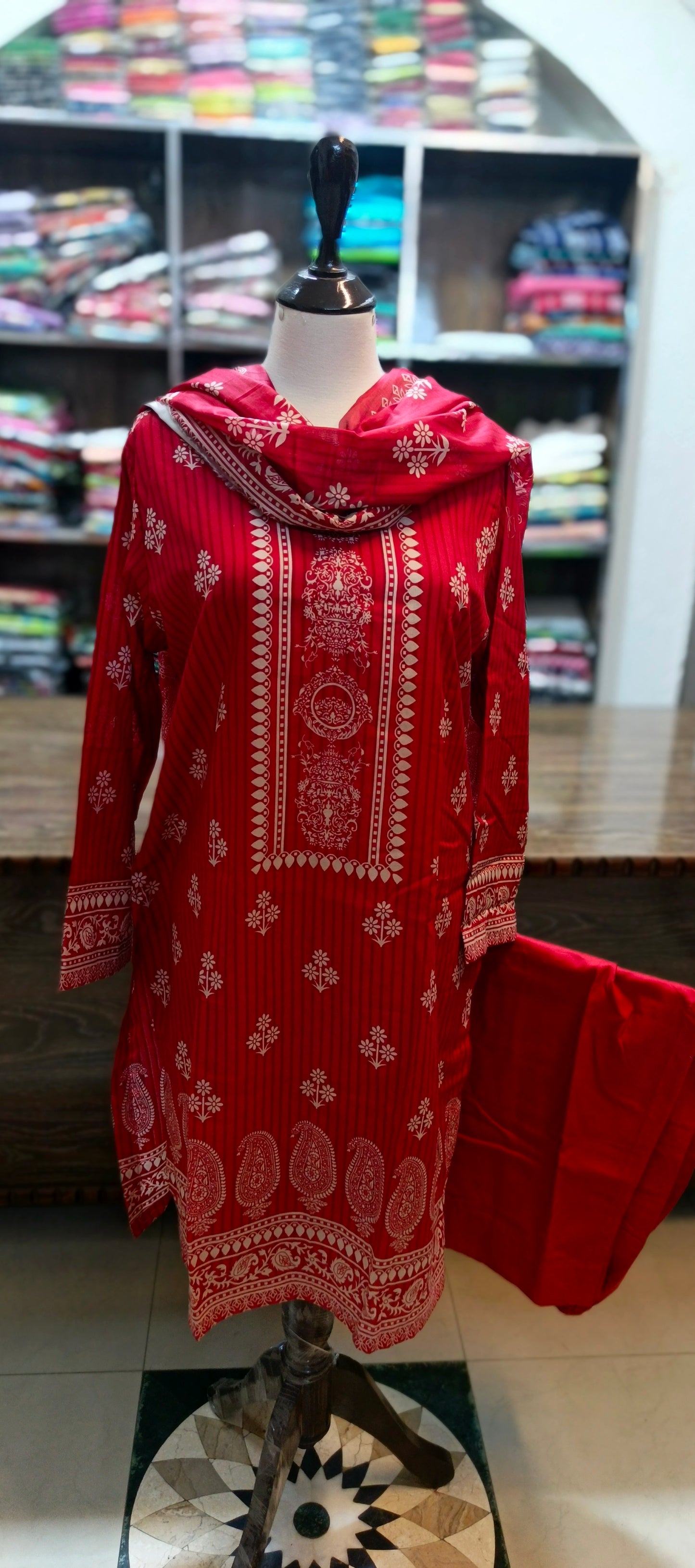 Safina premium lawn farshi shalwar 3 pc